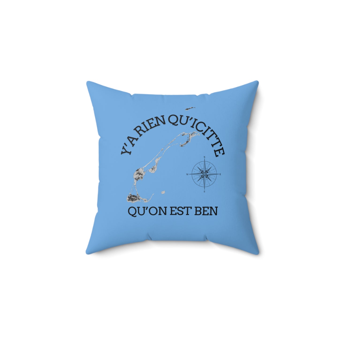 Coastal Inspiration Pillow – 'Y'a rien qu'icitte qu'on est ben' – Home Decor - Crée_ation Nature DC