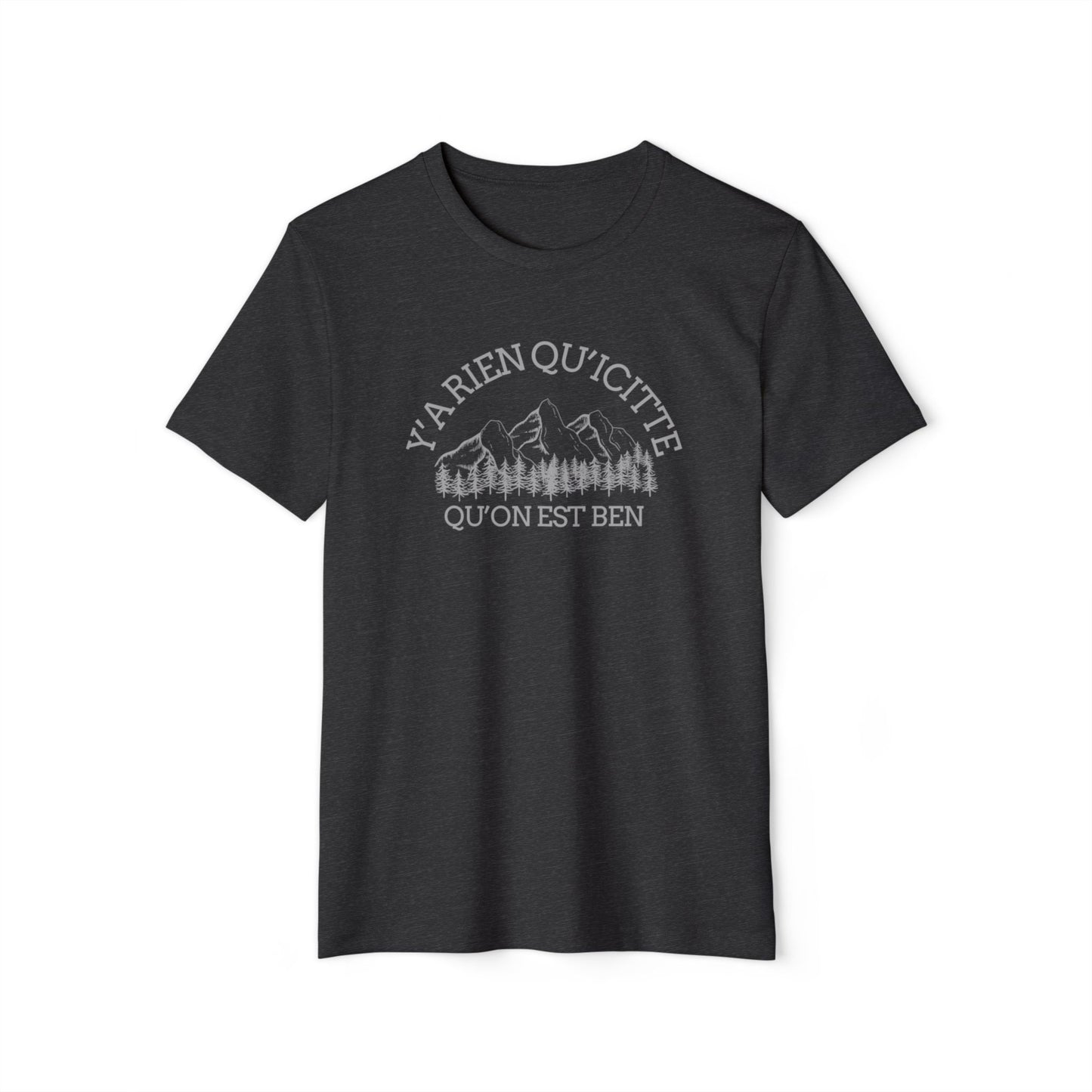 Eco-Friendly Mountain Vibes T-Shirt | Unisex Organic Tee for Nature Lovers -Crée_ation Nature DC