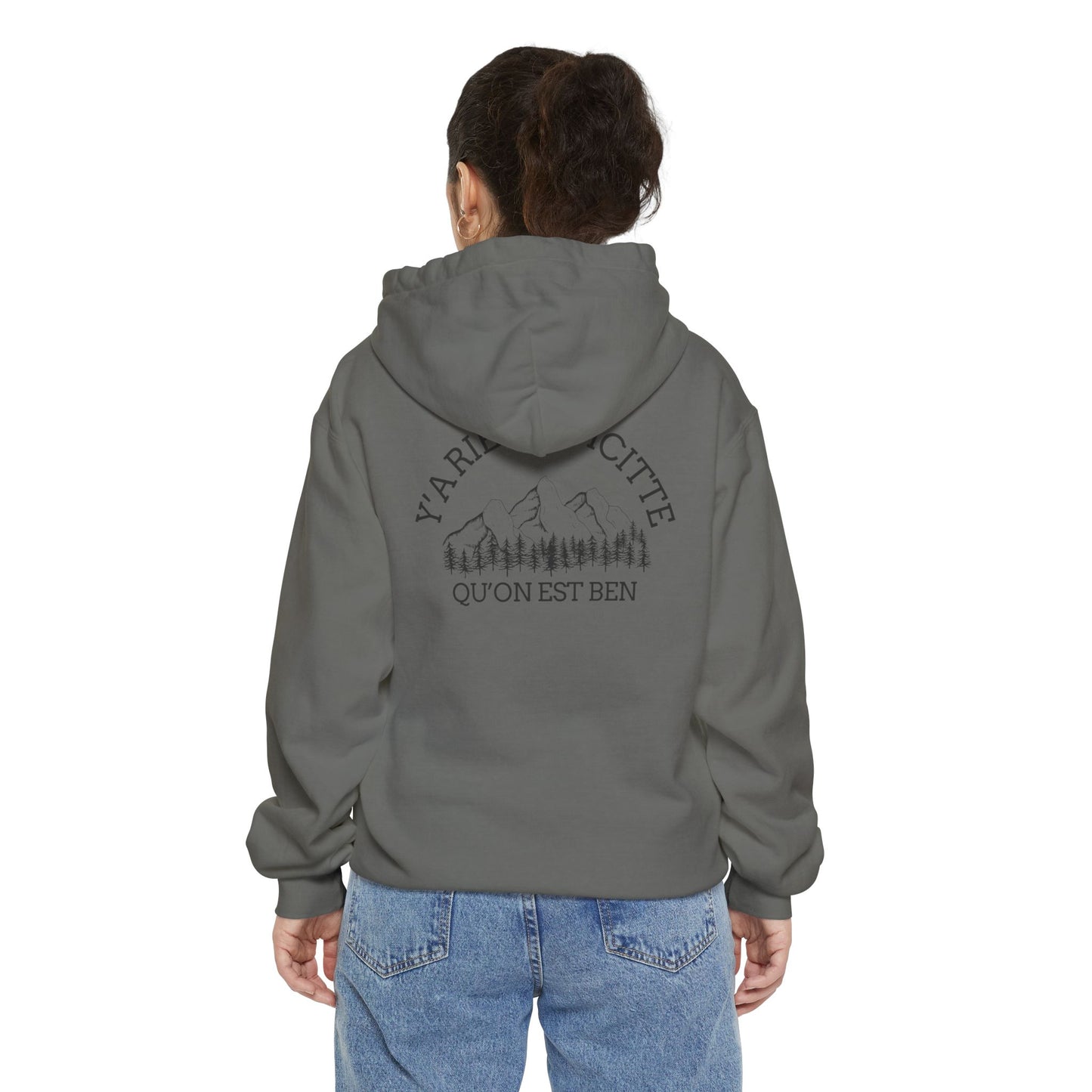 Sweats a capuche Nature-Themed Unisex Garment-Dyed Hoodie with Inspirational Quotes-Crée_ation Nature DC