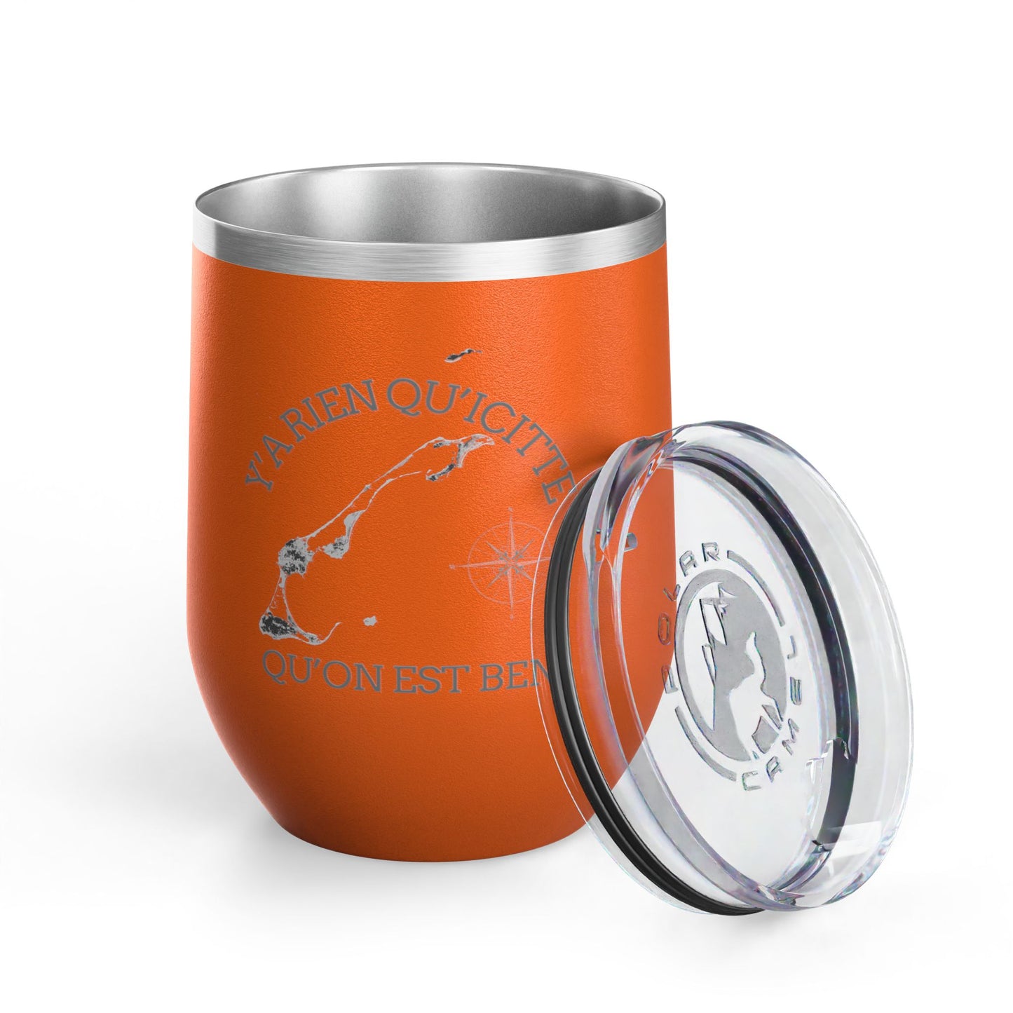 Adventure Awaits Wine Tumbler - 12oz Travel Cup with Motivational Quote Crée_ation Nature DC