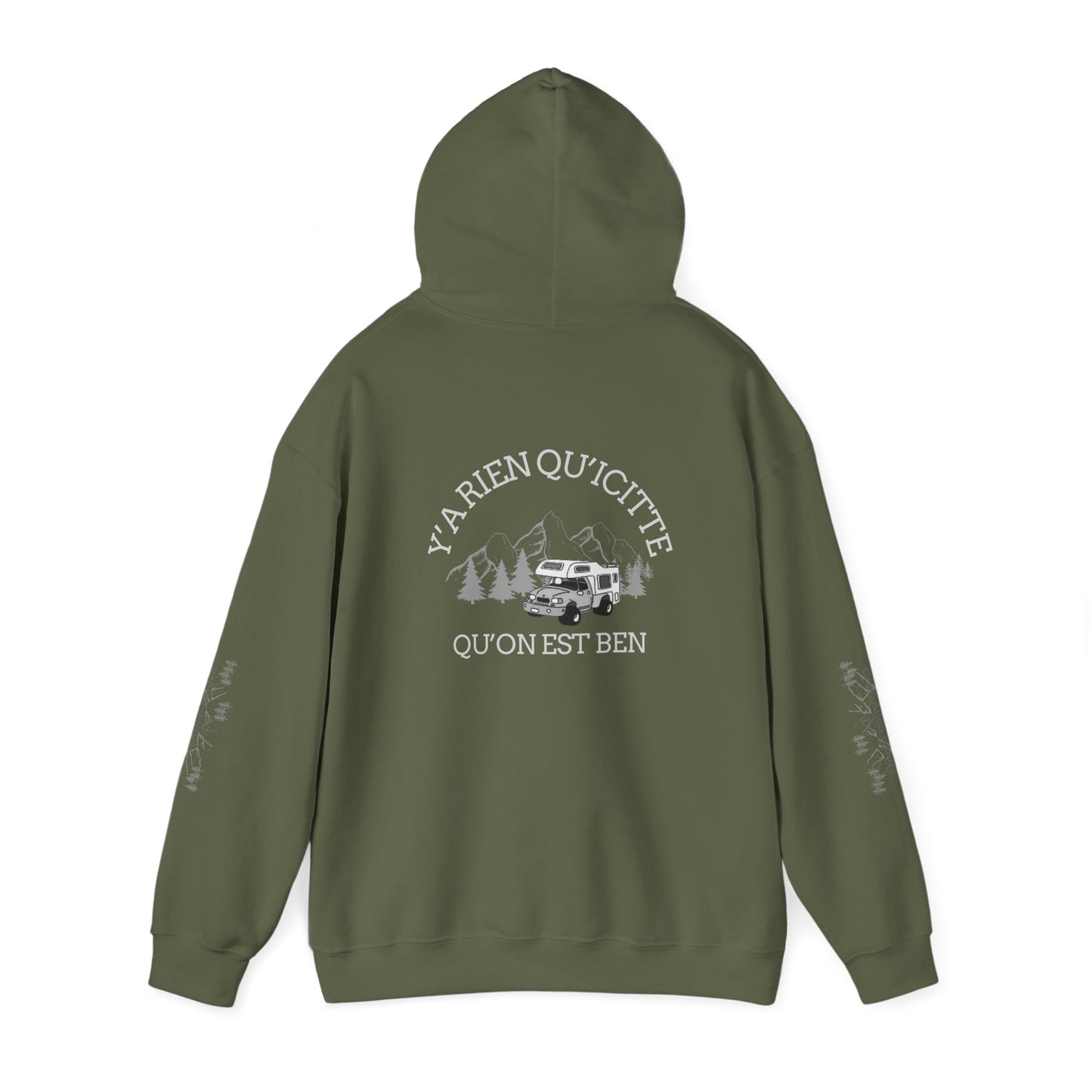 Sweats à capuche Unisex Heavy Blend™ Hooded Sweatshirt - Cozy Adventure Vibes with Motivational Quote-Crée_ation Nature DC