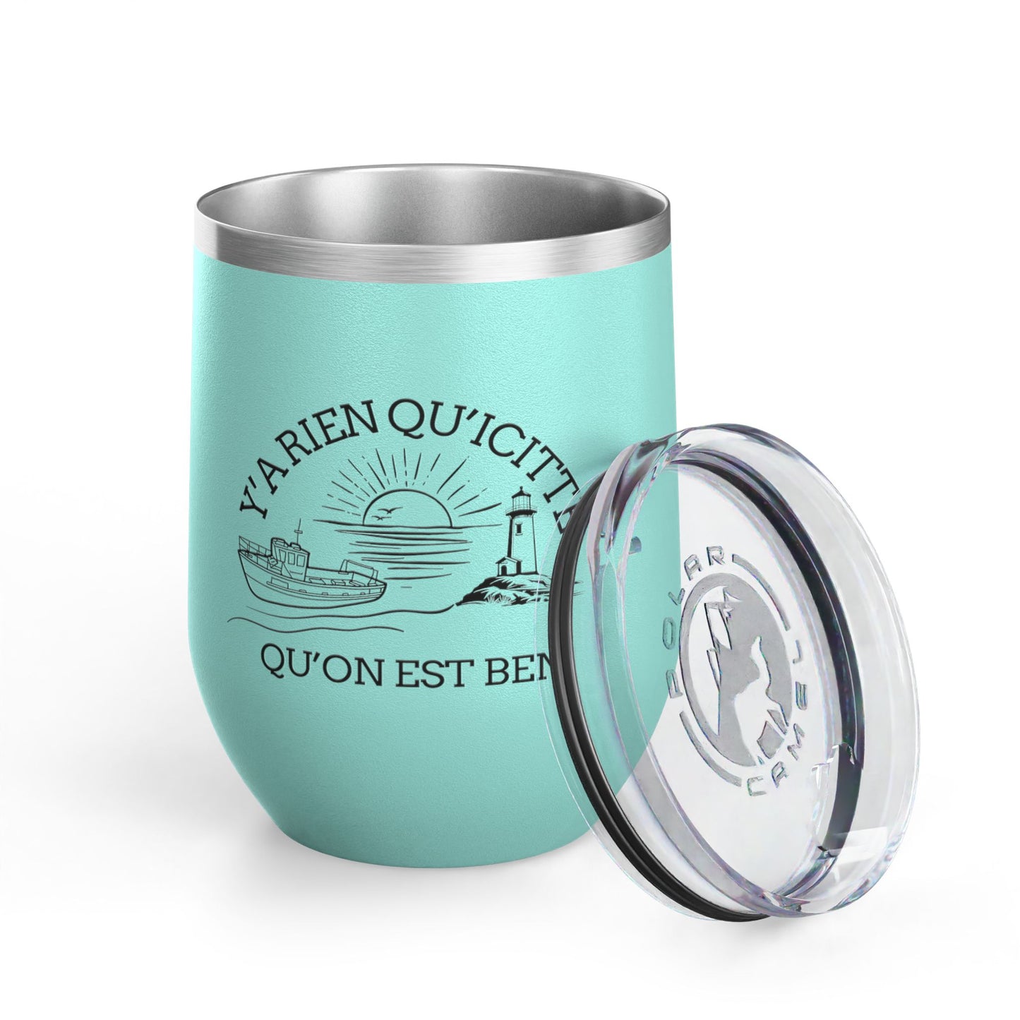 Chic Wine Tumbler - 12oz Inspirational Travel Mug with Nautical Design - Crée_ation Nature DC