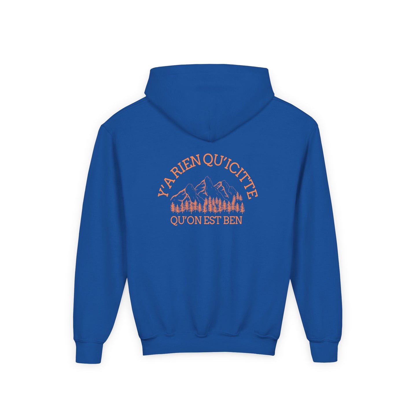 Youth Heavy Blend Hooded Sweatshirt - Nature Inspired Design with Motivational Text