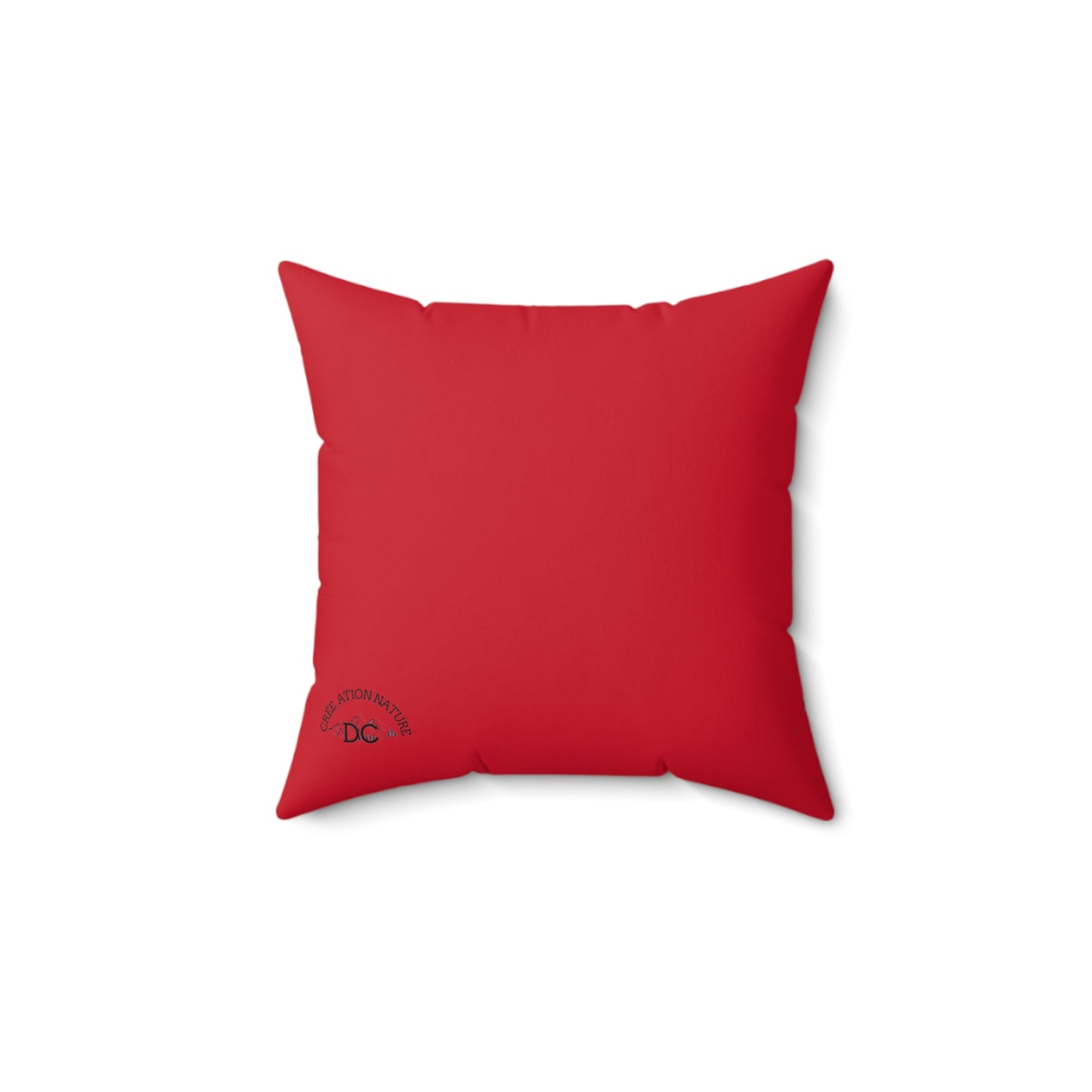 Cozy RV-Themed Square Pillow - 'Y'a Rien Qu'citte Qu'on Est Ben'-Crée_Ation Nature DC