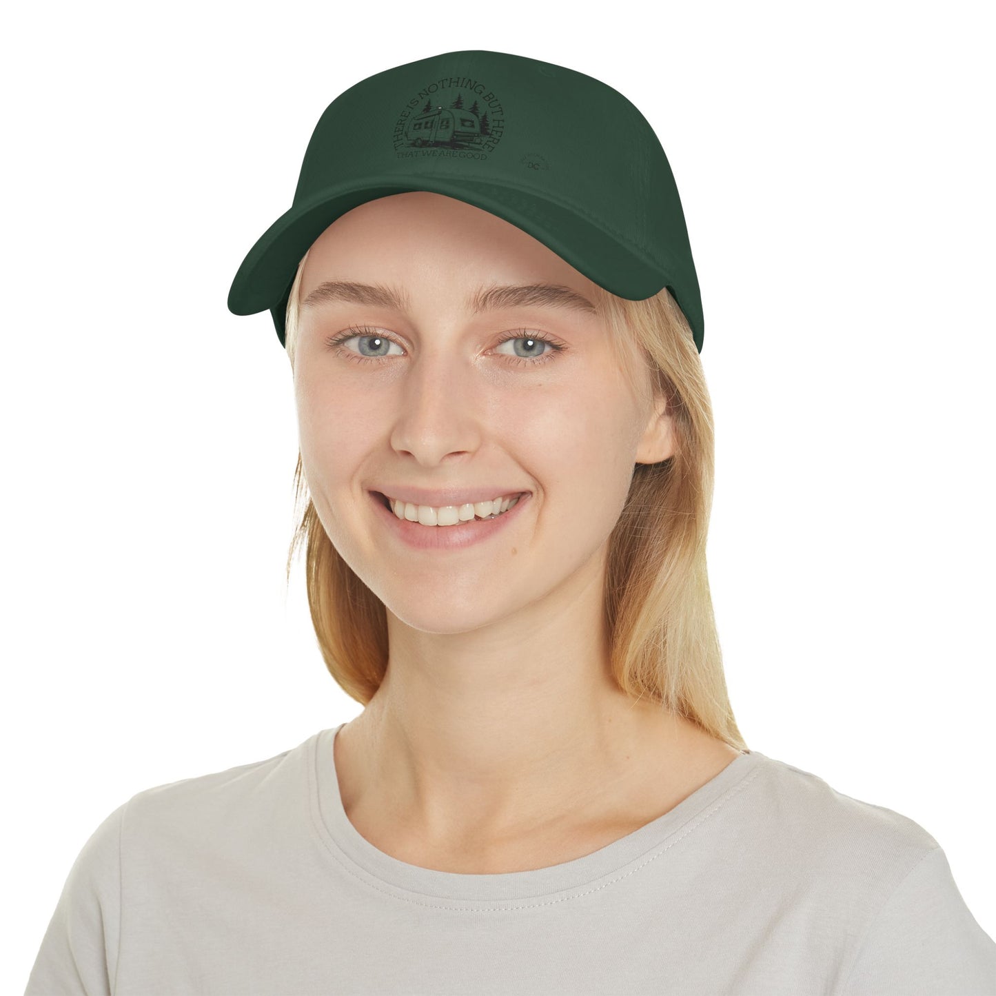 Casquette Adventure Awaits Baseball Cap - ‘There is Nothing But Here’ Red Cap for Outdoor Lovers - Crée_ation Nature DC