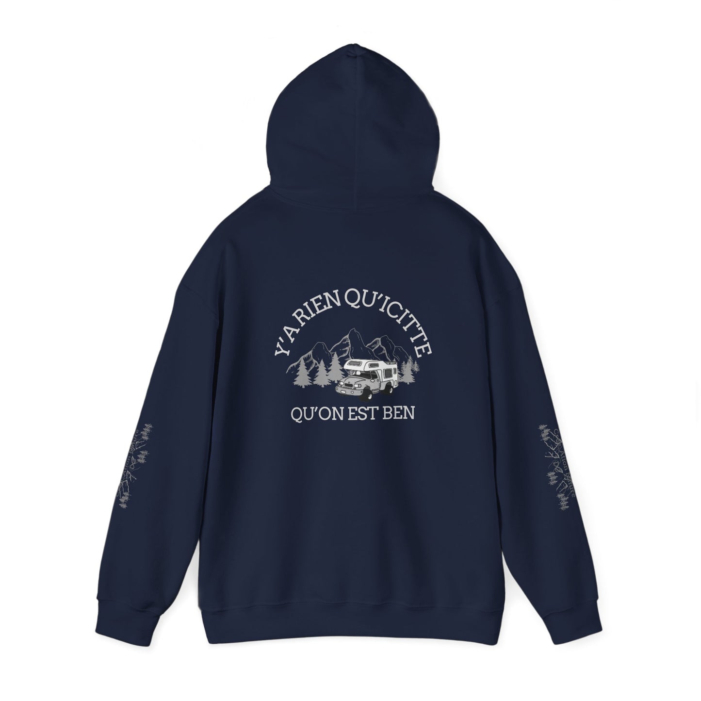 Sweats à capuche Unisex Heavy Blend™ Hooded Sweatshirt - Cozy Adventure Vibes with Motivational Quote-Crée_ation Nature DC