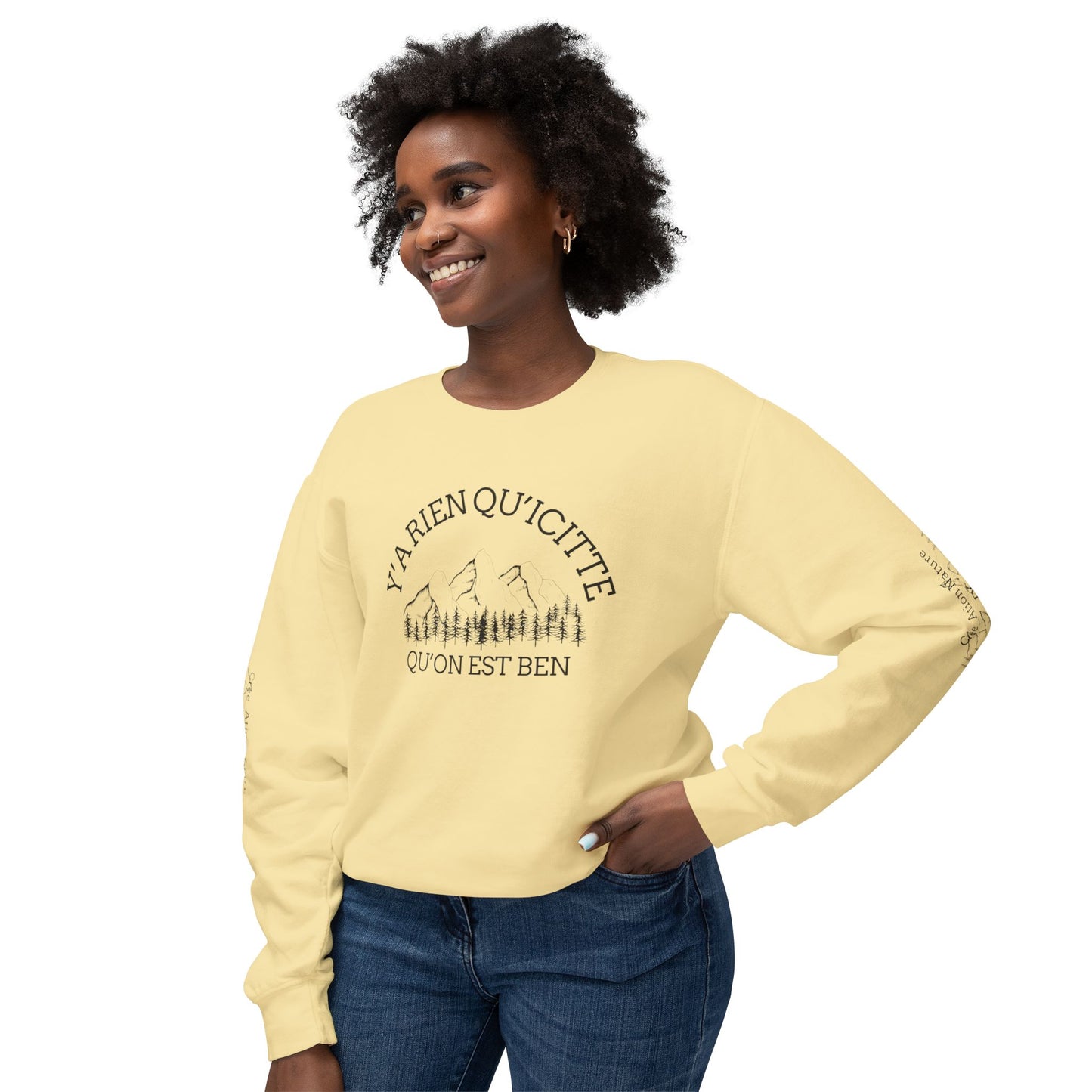 Unisex Lightweight Crewneck Sweatshirt - Crée_ation Nature DC