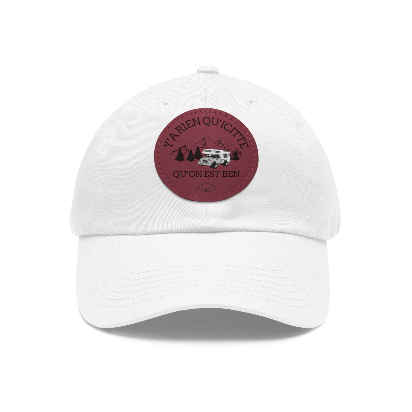 Casual Dad Hat with Leather Patch - Perfect Gift for Outdoor Lovers - Crée_ation Nature DC
