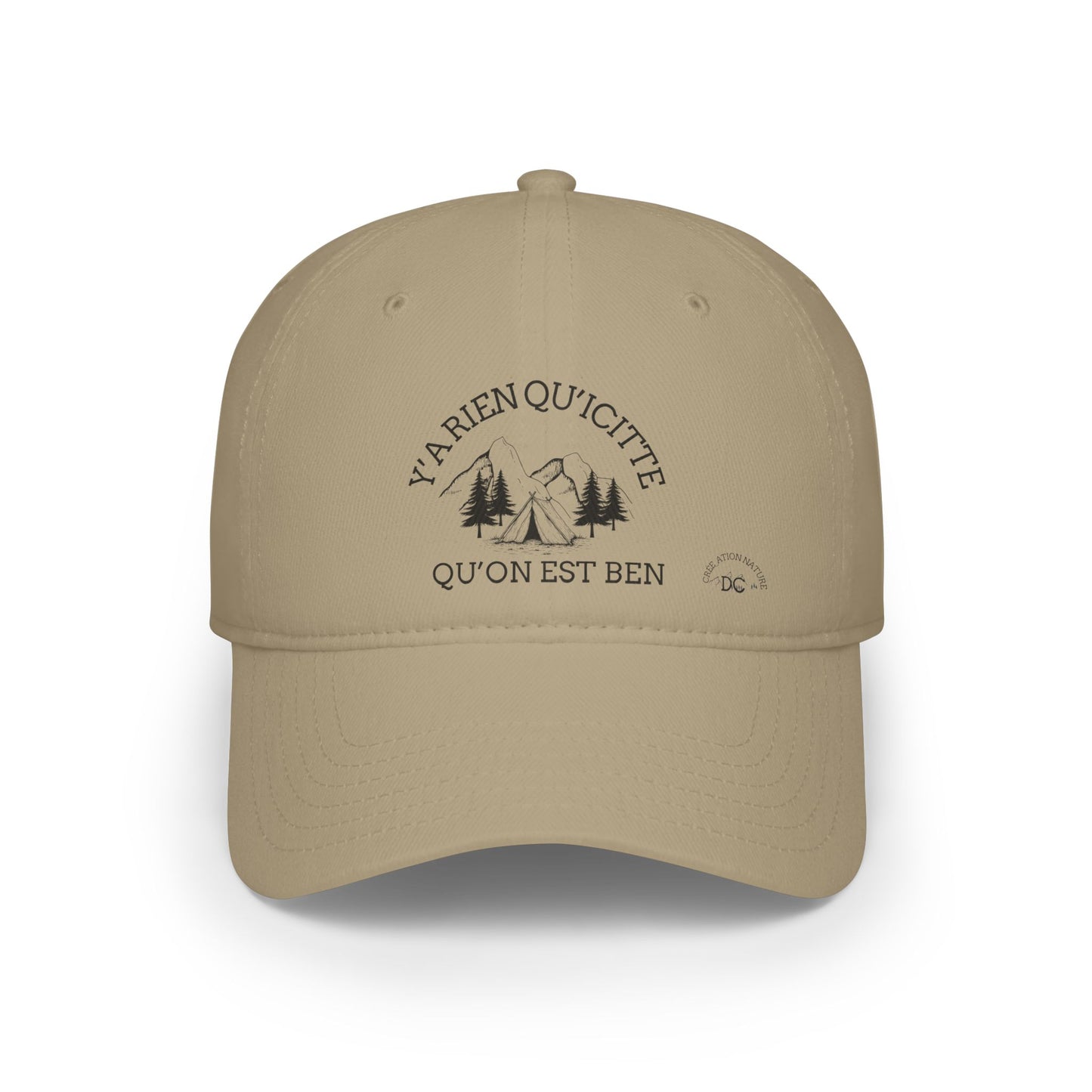 Adventure-Ready Low Profile Baseball Cap with Inspirational Quote-Crée_ation Nature DC
