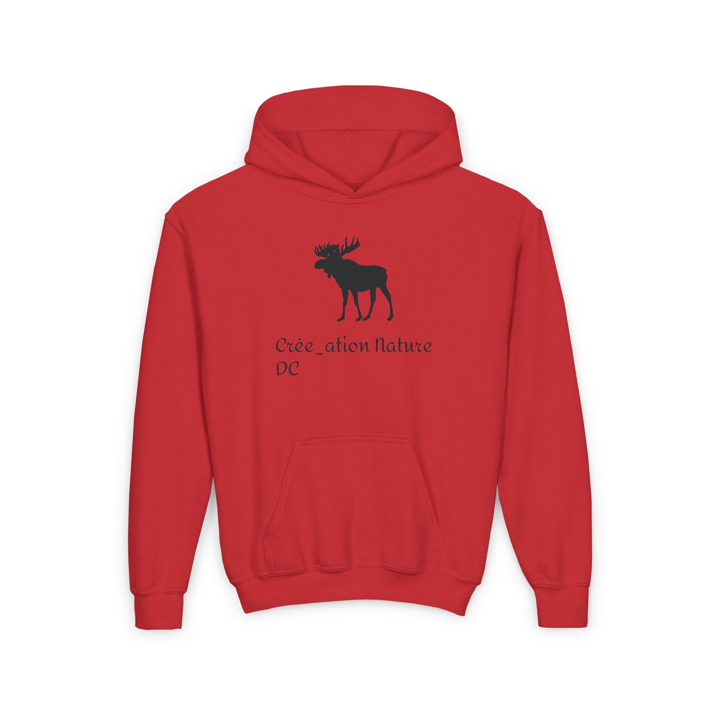 Youth Heavy Blend Hooded Sweatshirt - Nature Moose Design
