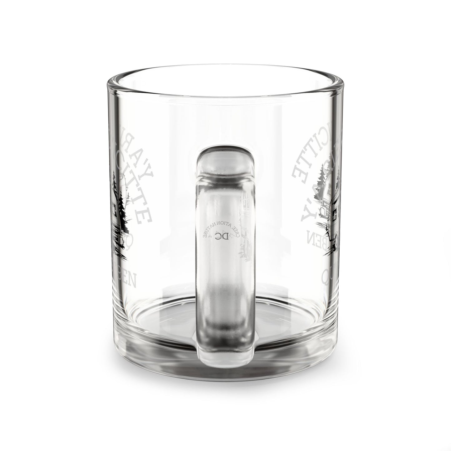 Tasse Camping-Themed Glass Mug - 10oz Retro Camper Design for Outdoor Lovers