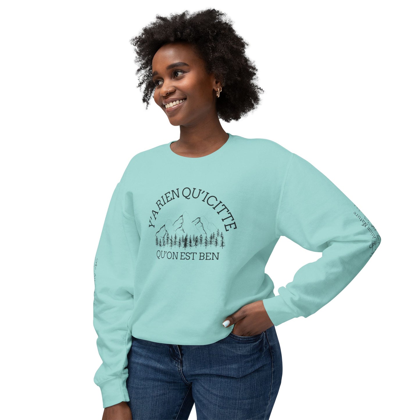 Unisex Lightweight Crewneck Sweatshirt - Crée_ation Nature DC