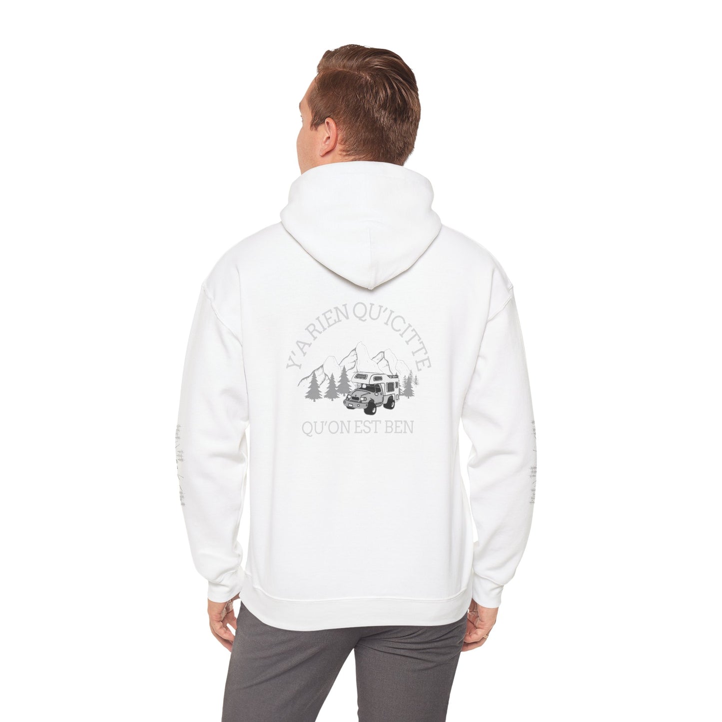 Sweats à capuche Unisex Heavy Blend™ Hooded Sweatshirt - Cozy Adventure Vibes with Motivational Quote-Crée_ation Nature DC
