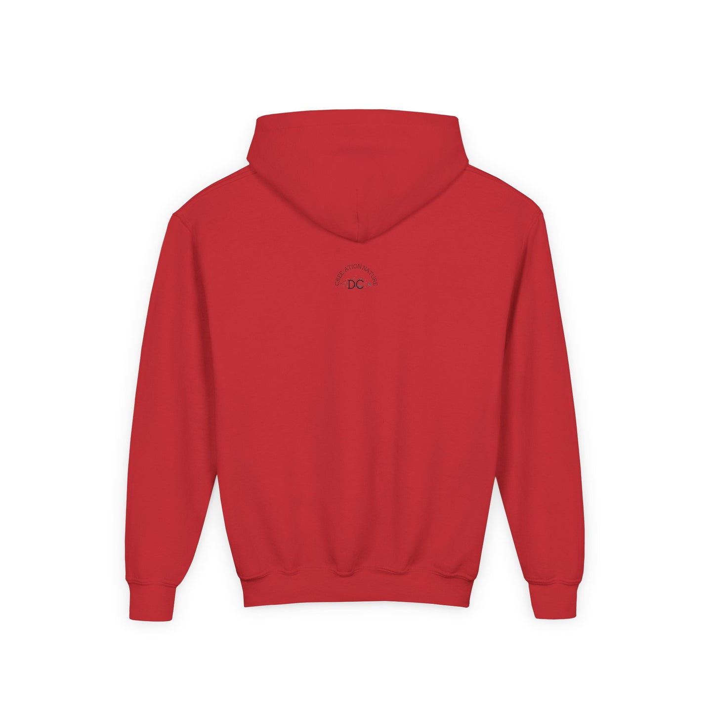 Youth Hooded Sweatshirt with Mountain Design "Y'a Rien Qu'citte"- Crée_ation Nature DC