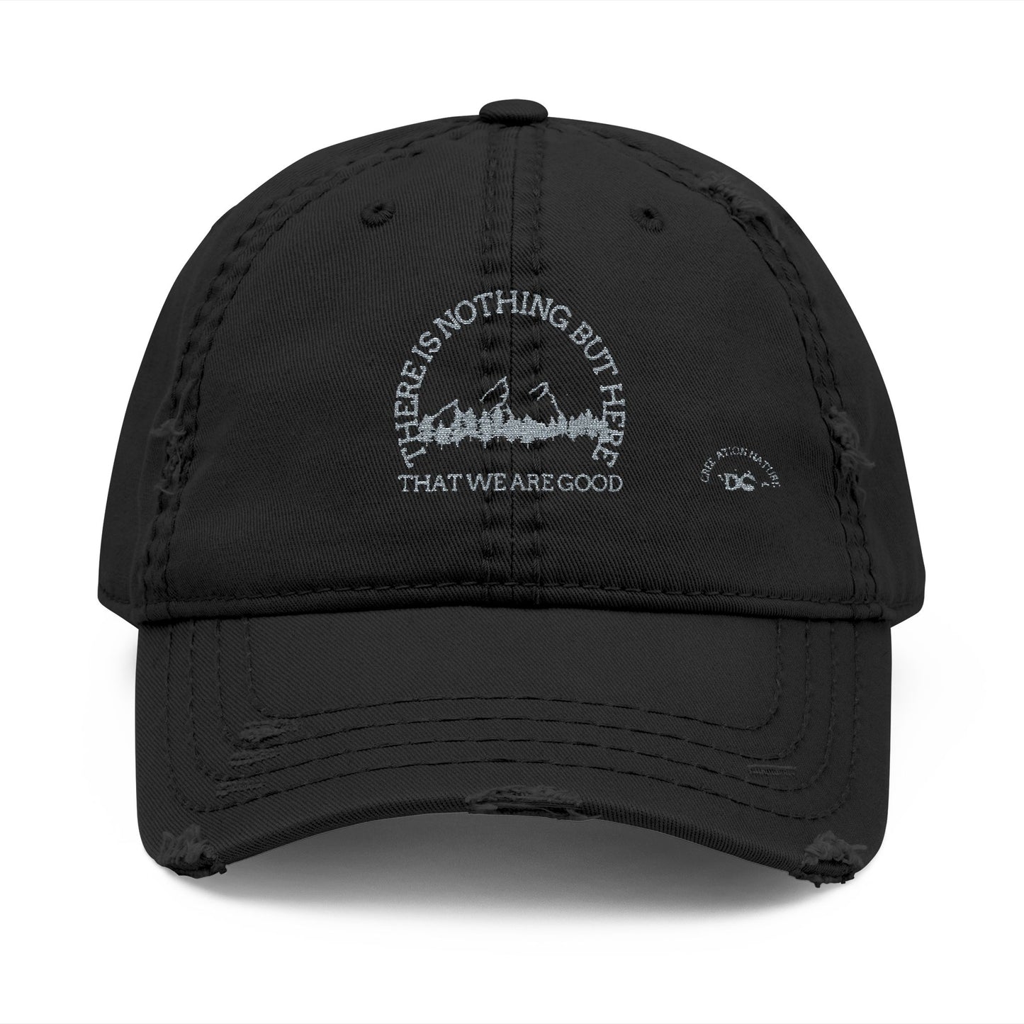 Vintage Distressed Dad Hat with Embroidery | Casual Style for Everyday Wear - Crée_ation Ation Nature DC