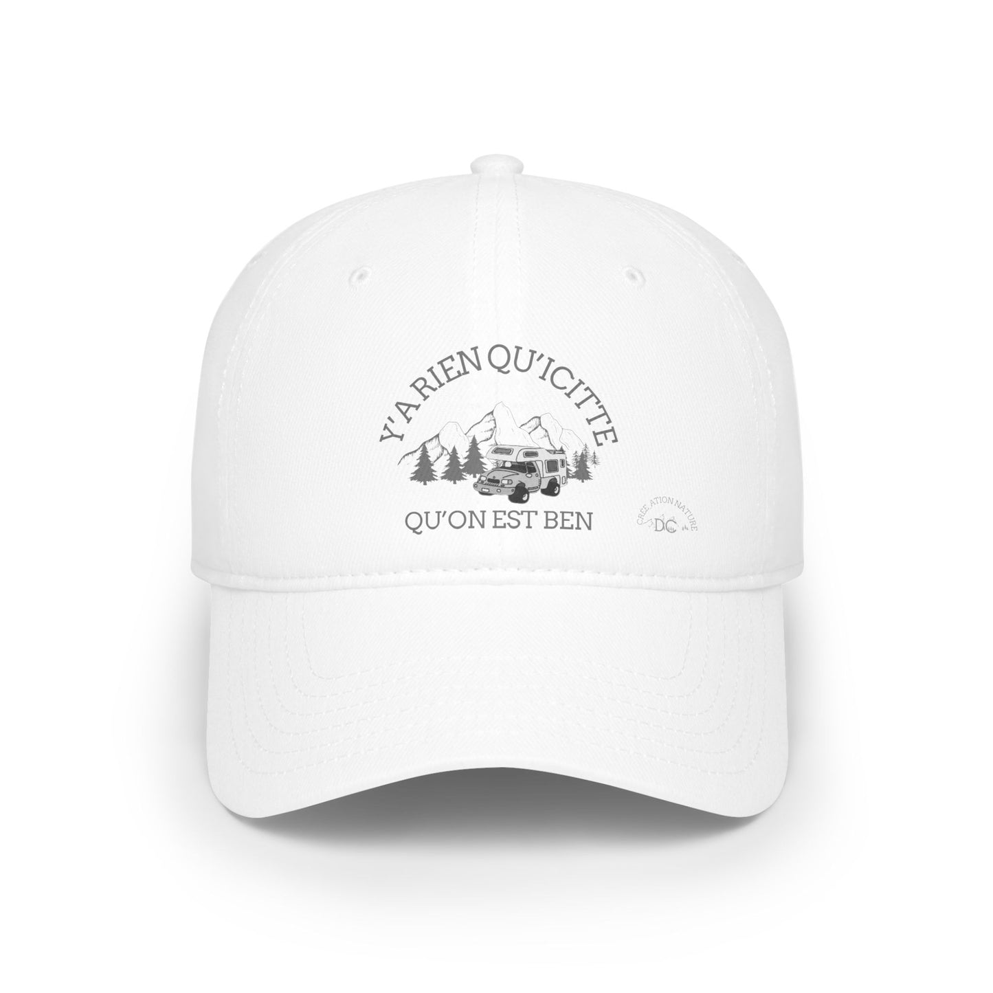 Casual Low Profile Baseball Cap with Outdoor Adventure Design-Crée_ation Nature DC