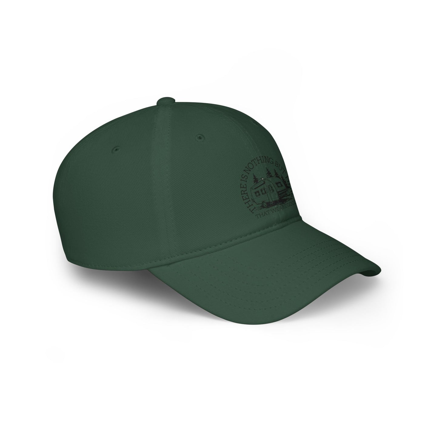 Casquette Adventure Awaits Baseball Cap - ‘There is Nothing But Here’ Red Cap for Outdoor Lovers - Crée_ation Nature DC