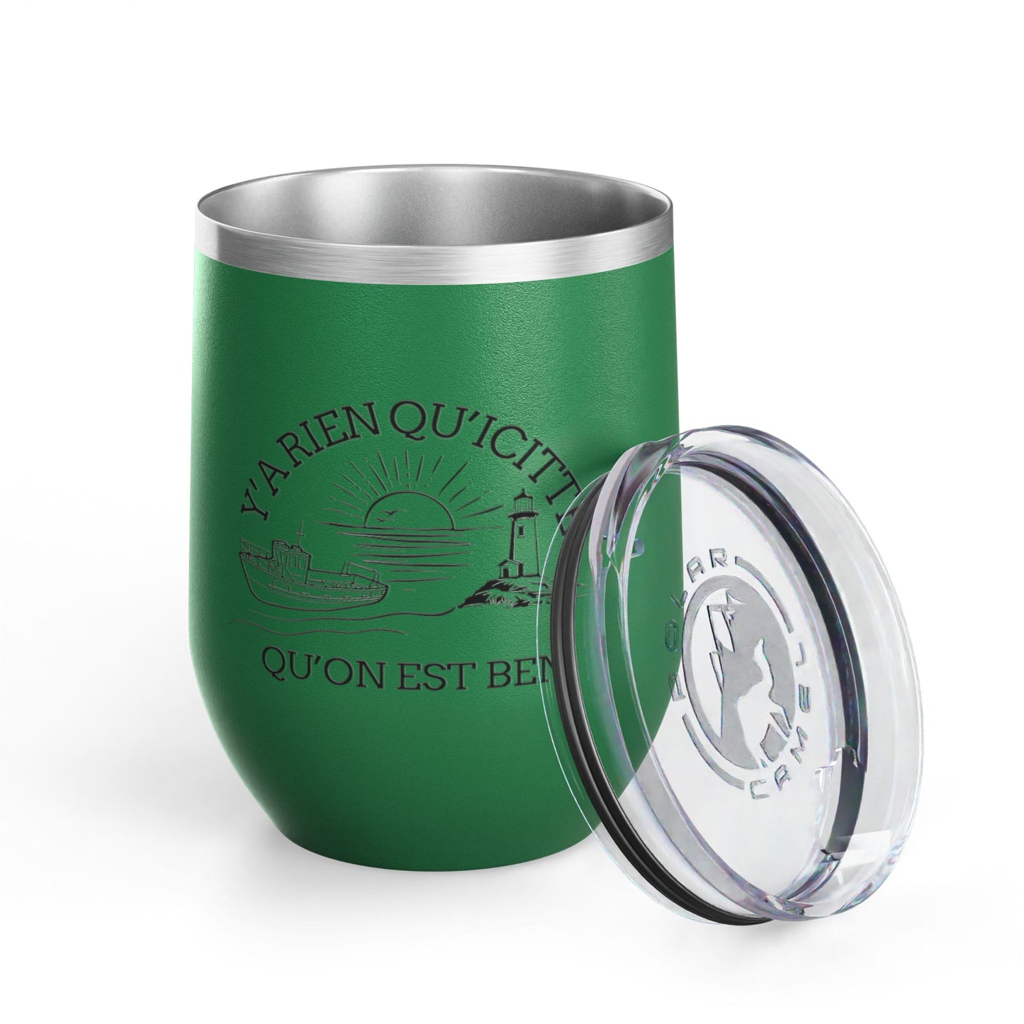 Chic Wine Tumbler - 12oz Inspirational Travel Mug with Nautical Design - Crée_ation Nature DC