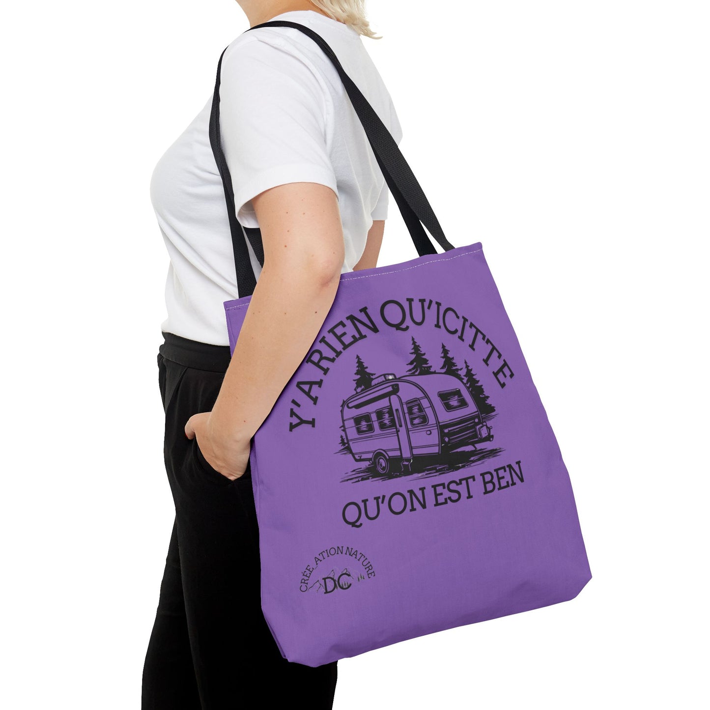 sac fourre-tout - "Y'a Rien Qu'icitte Qu'on Est Ben" Adventure Design - Crée_Ation Nature DC