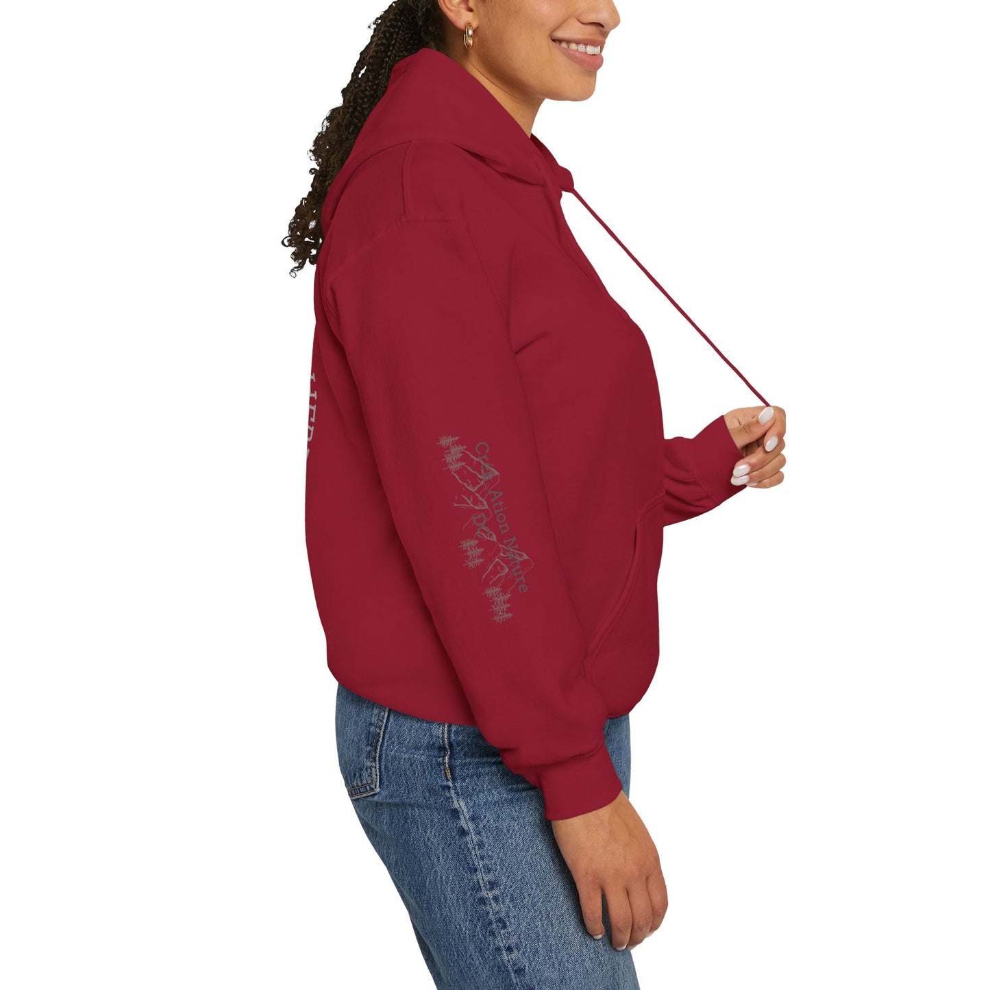 Inspirational Camping Hoodie - Unisex Heavy Blend™ Sweatshirt with Nature Design