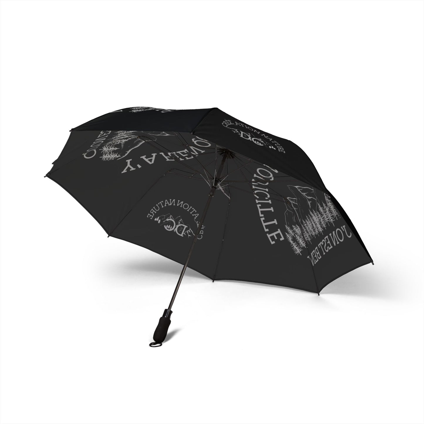 parapluie pliable semi-automatique-Adventure Ready Semi-Automatic Foldable Umbrella with Mountain Design-Crée_Ation Nature DC