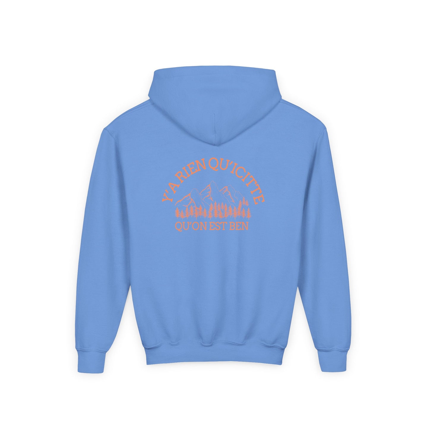 Youth Heavy Blend Hooded Sweatshirt - Nature Inspired Design with Motivational Text