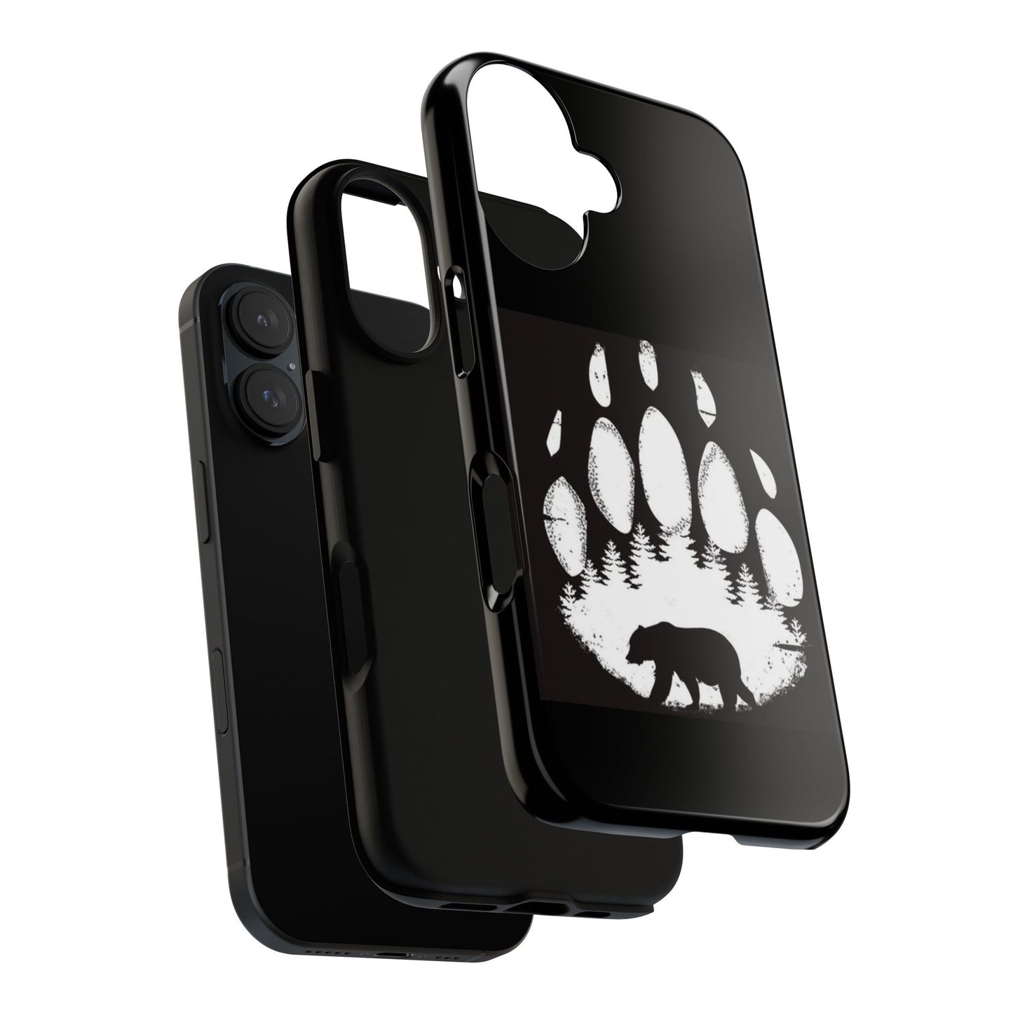 Bear Paw Print Phone Case - Tough and Stylish for Nature Lovers