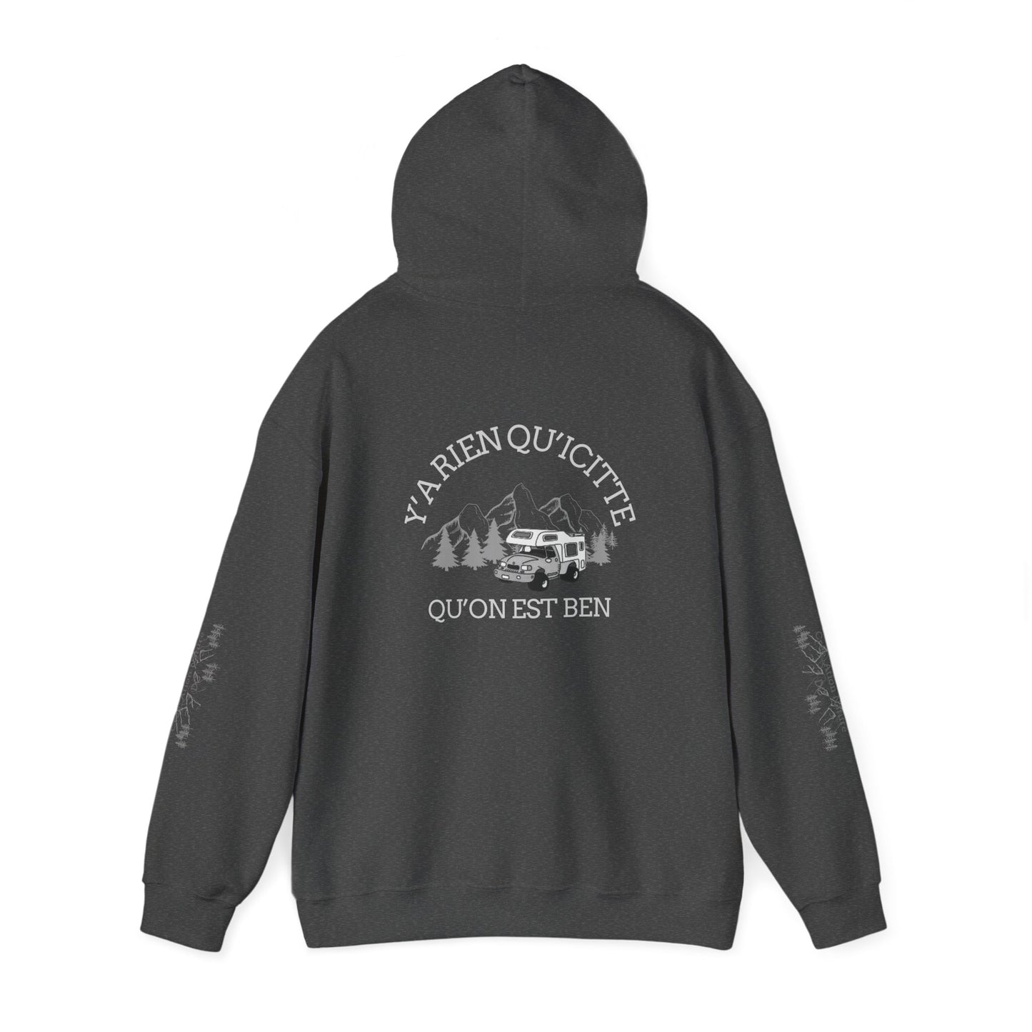 Sweats à capuche Unisex Heavy Blend™ Hooded Sweatshirt - Cozy Adventure Vibes with Motivational Quote-Crée_ation Nature DC