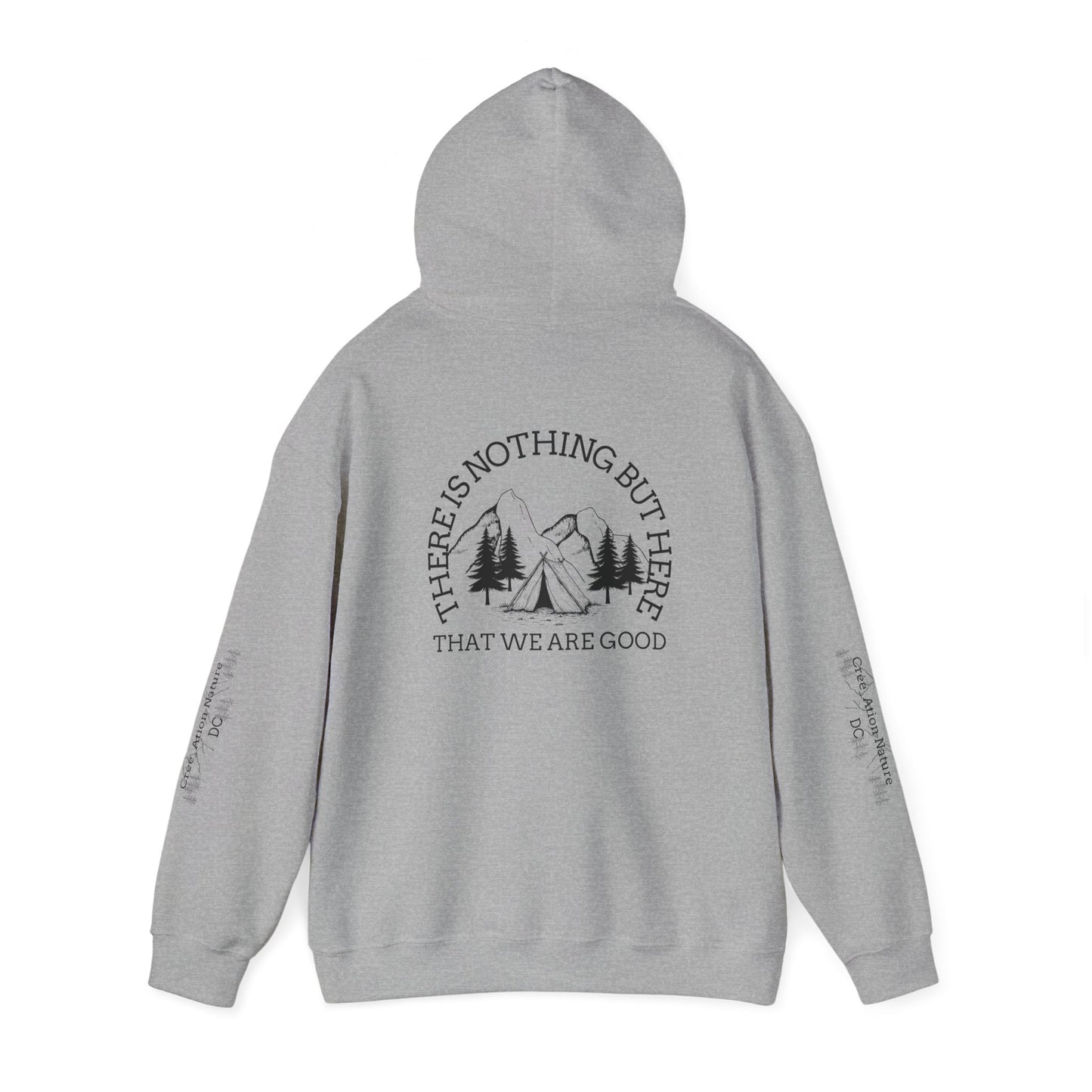 hoodie tente Nature-Inspired Unisex Hoodie with Inspirational Quote