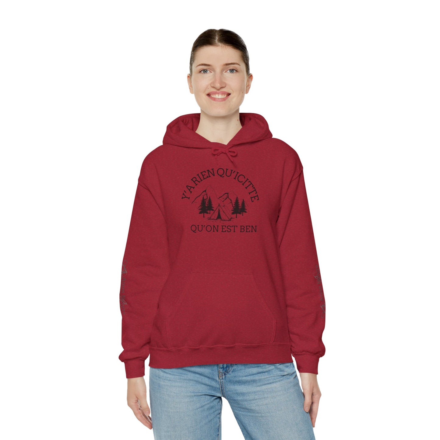 sweat-shirt à capuche unisexe - 'Y'A RIEN QU'ICITTE - Qu'On Est Ben'-Crée_ation Nature DC