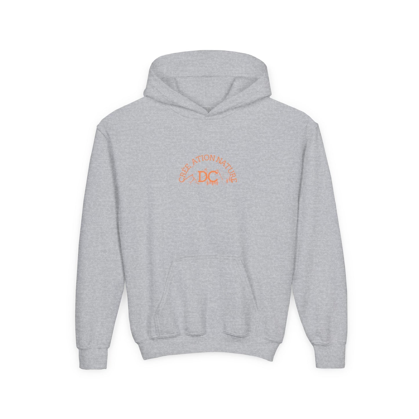 Youth Heavy Blend Hooded Sweatshirt - Nature Inspired Design with Motivational Text