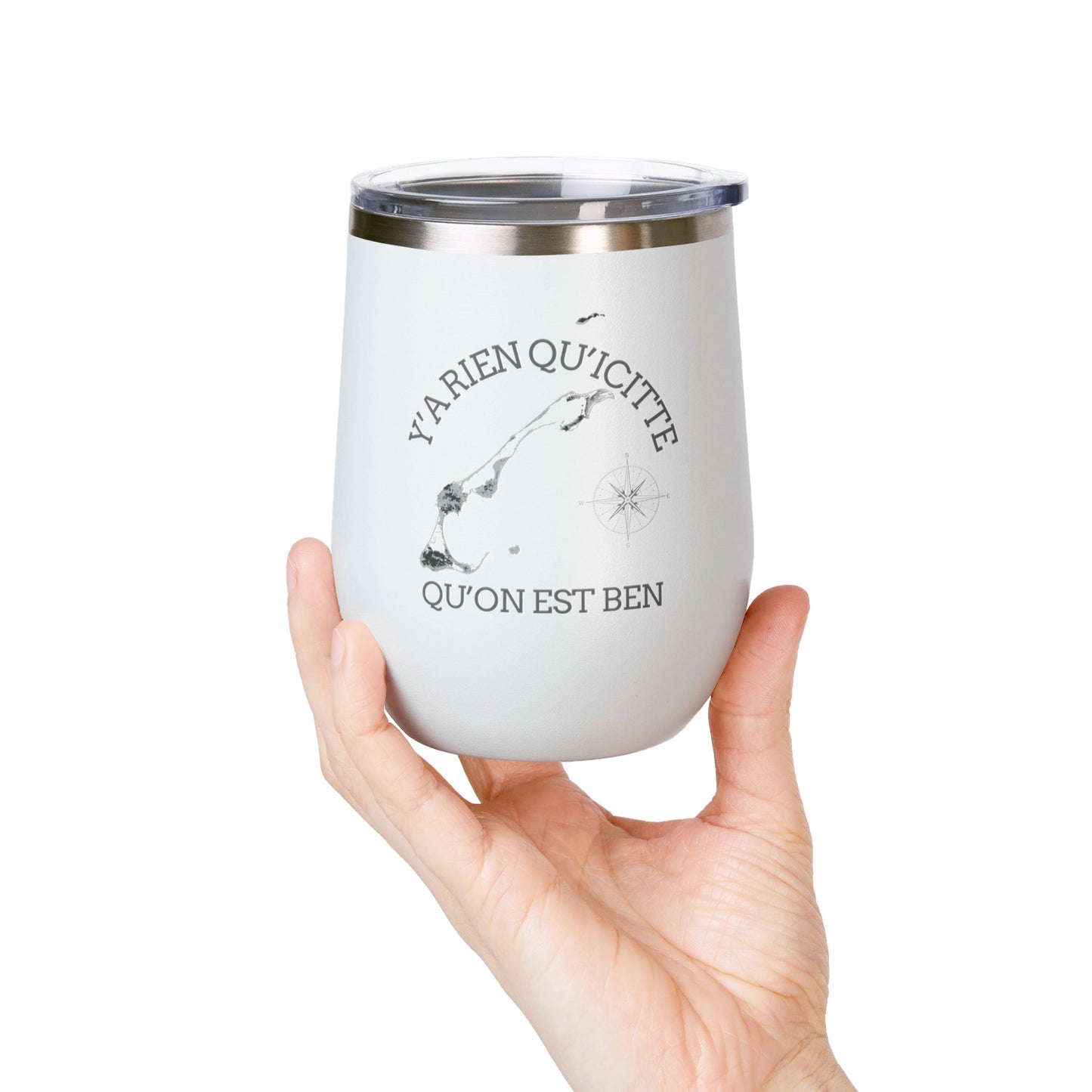 Adventure Awaits Wine Tumbler - 12oz Travel Cup with Motivational Quote Crée_ation Nature DC