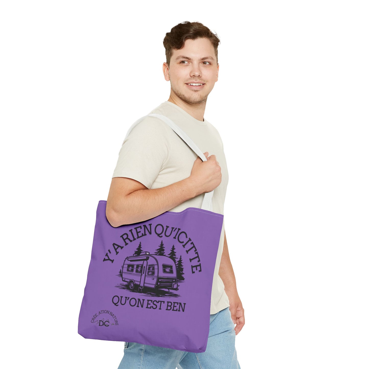 sac fourre-tout - "Y'a Rien Qu'icitte Qu'on Est Ben" Adventure Design - Crée_Ation Nature DC