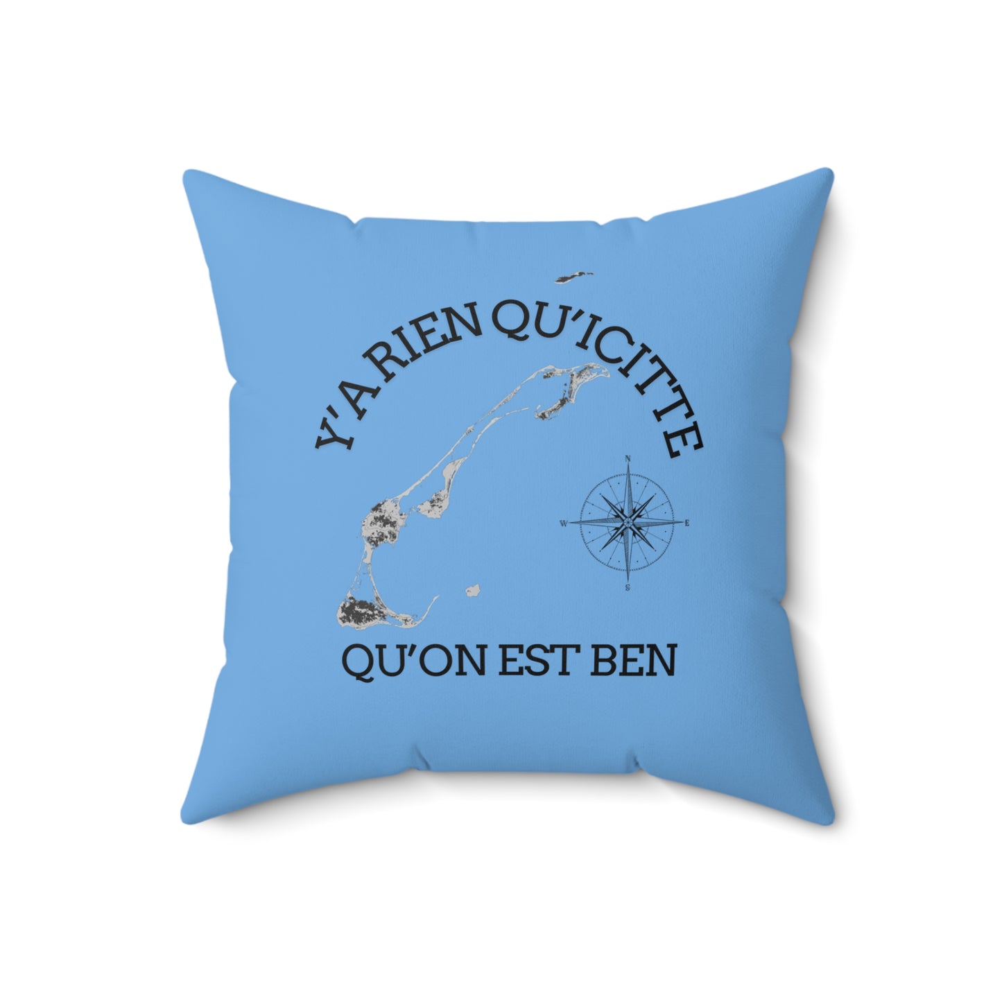 Coastal Inspiration Pillow – 'Y'a rien qu'icitte qu'on est ben' – Home Decor - Crée_ation Nature DC