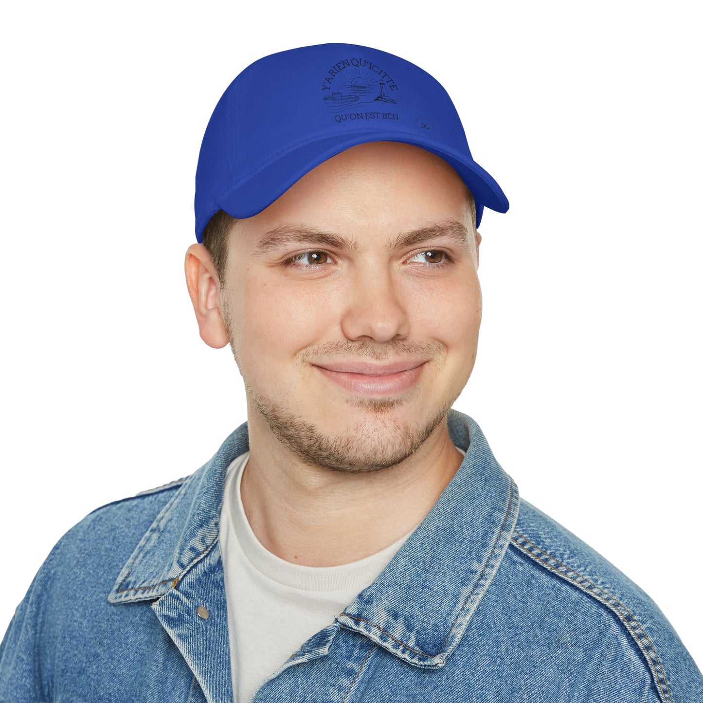 Casual Red Baseball Cap - "Y'A RIEN QU'Y'ACITTE" Inspirational Design - Crée_ation Nature DC