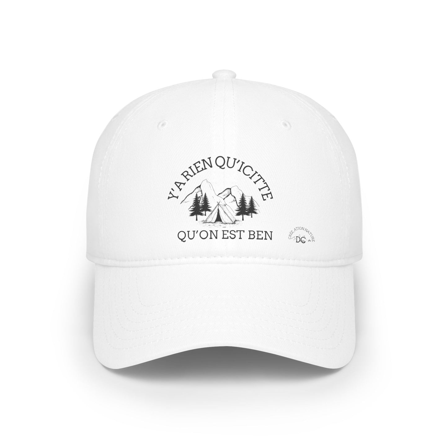 Adventure-Ready Low Profile Baseball Cap with Inspirational Quote-Crée_ation Nature DC
