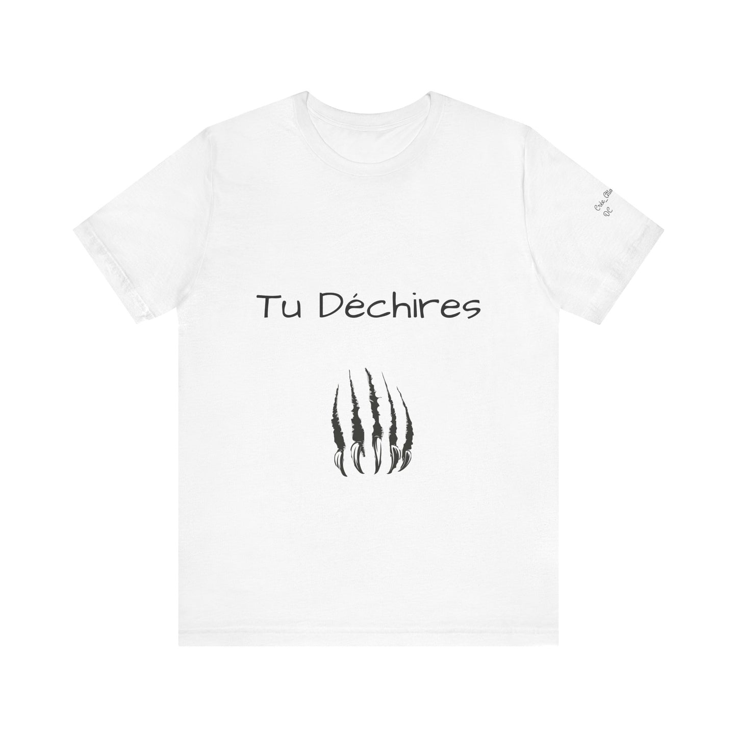 Graphic Tee with Inspirational Quote and Paw Prints