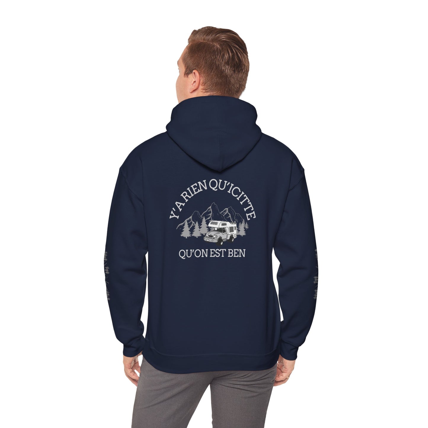 Sweats à capuche Unisex Heavy Blend™ Hooded Sweatshirt - Cozy Adventure Vibes with Motivational Quote-Crée_ation Nature DC