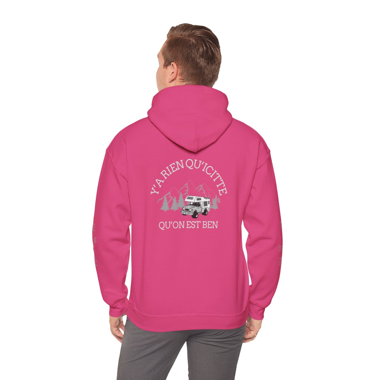 Sweats à capuche Unisex Heavy Blend™ Hooded Sweatshirt - Cozy Adventure Vibes with Motivational Quote-Crée_ation Nature DC