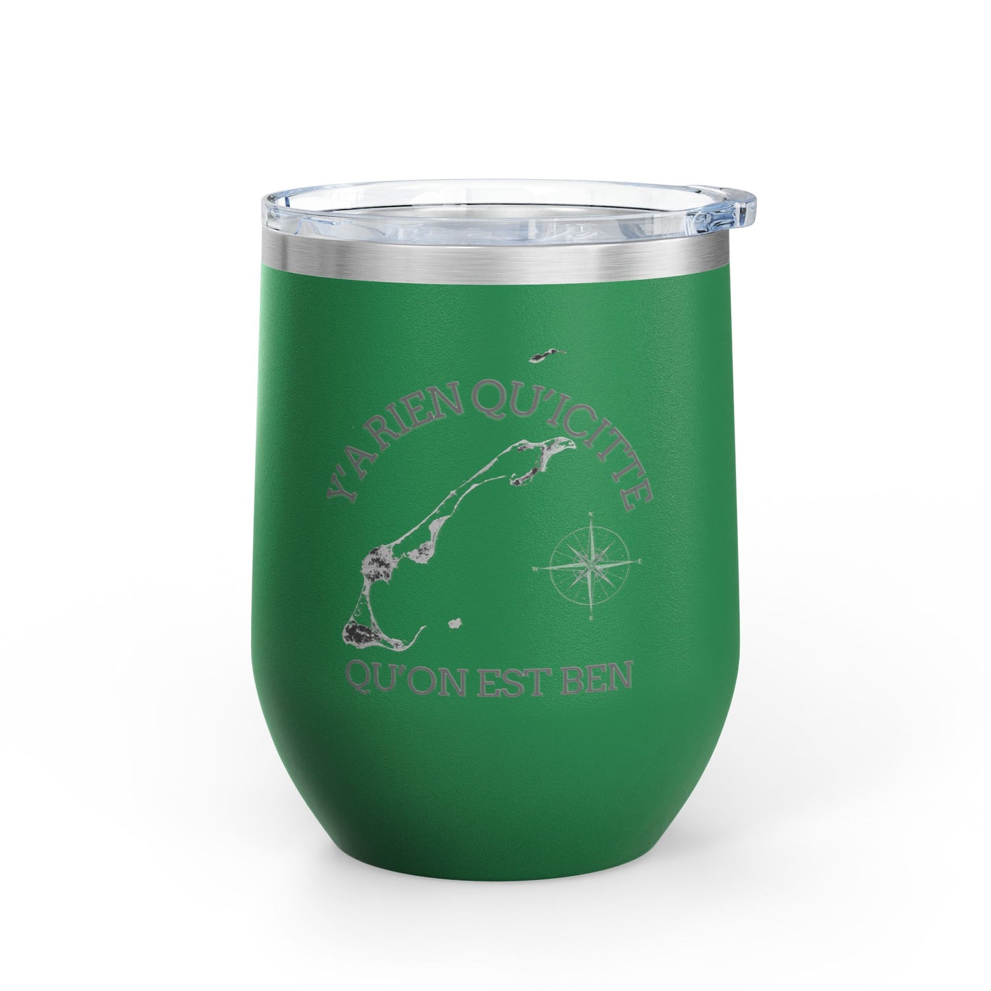Adventure Awaits Wine Tumbler - 12oz Travel Cup with Motivational Quote Crée_ation Nature DC