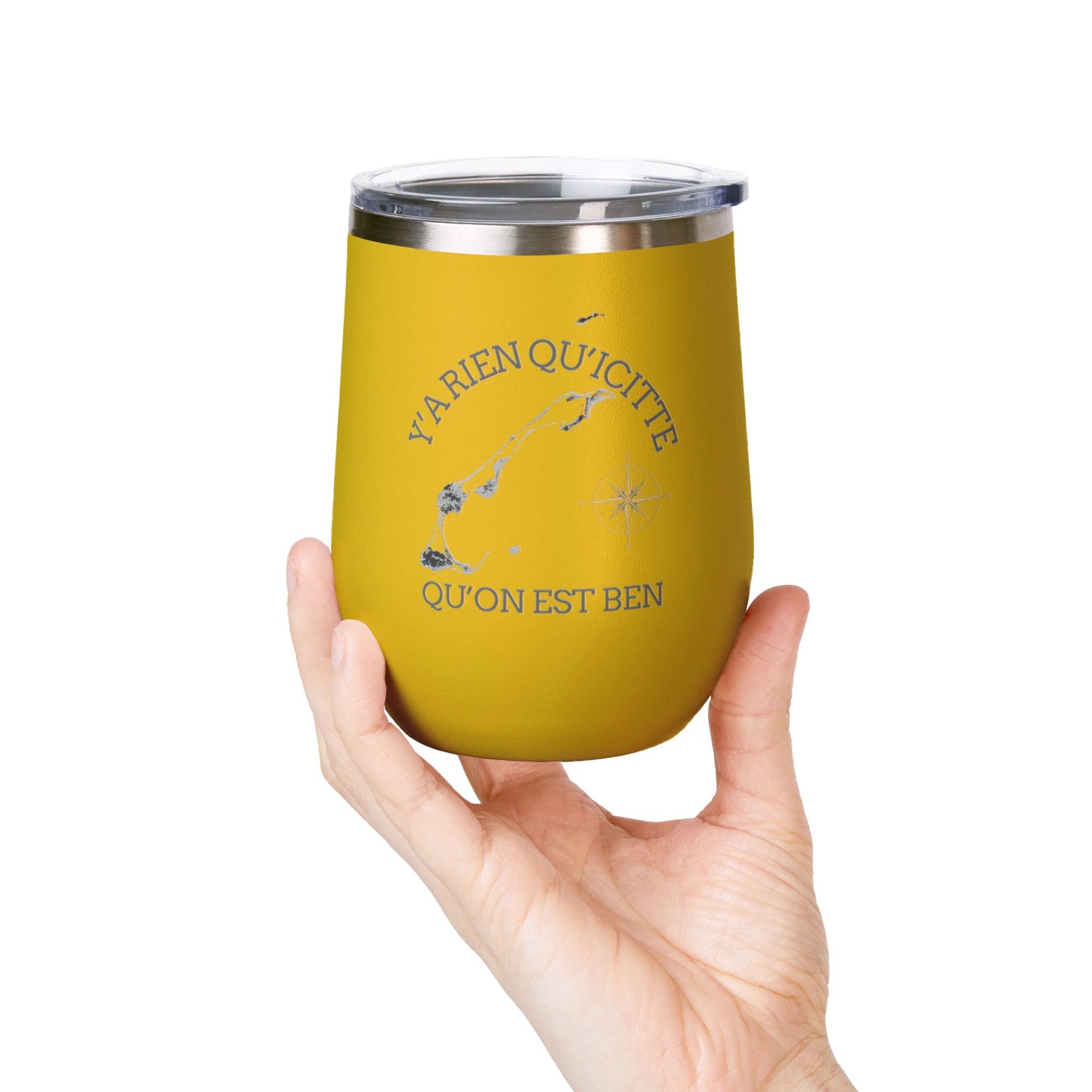 Adventure Awaits Wine Tumbler - 12oz Travel Cup with Motivational Quote Crée_ation Nature DC