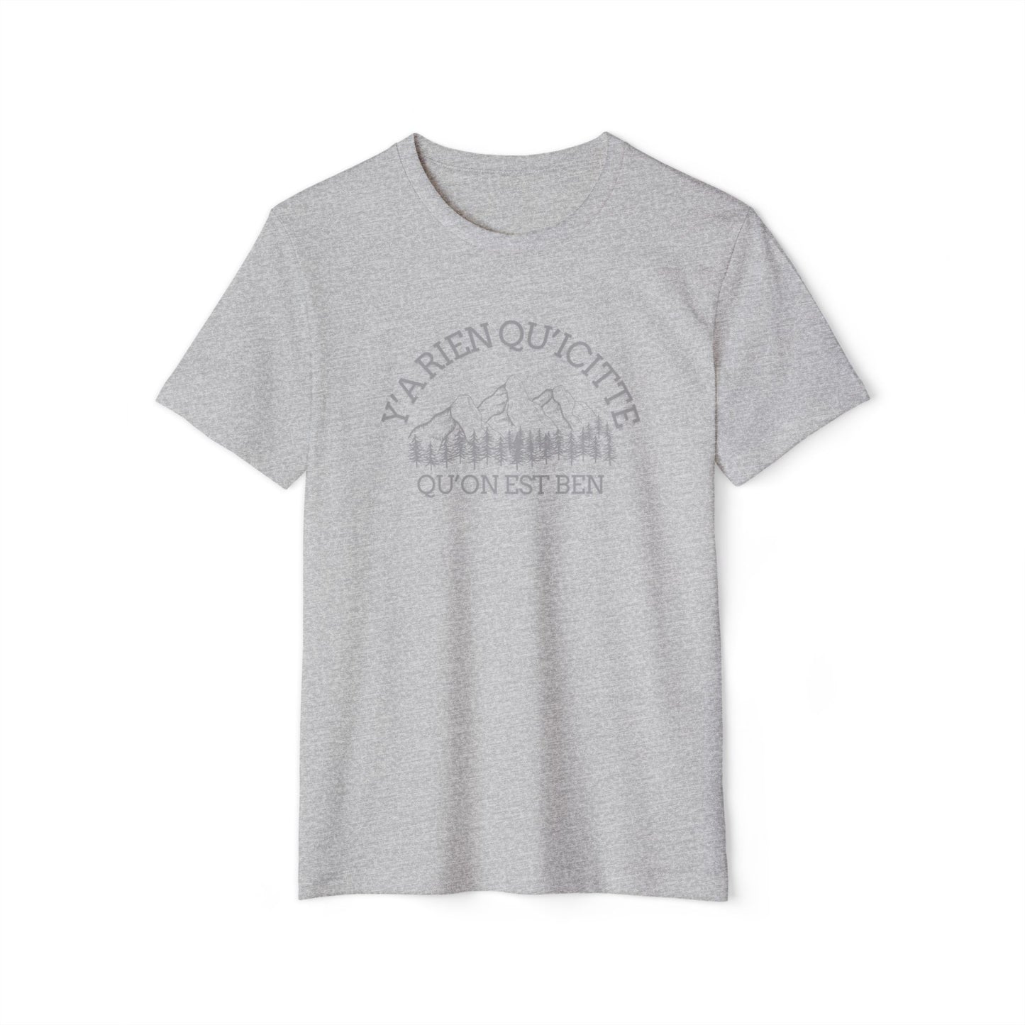 Eco-Friendly Mountain Vibes T-Shirt | Unisex Organic Tee for Nature Lovers -Crée_ation Nature DC