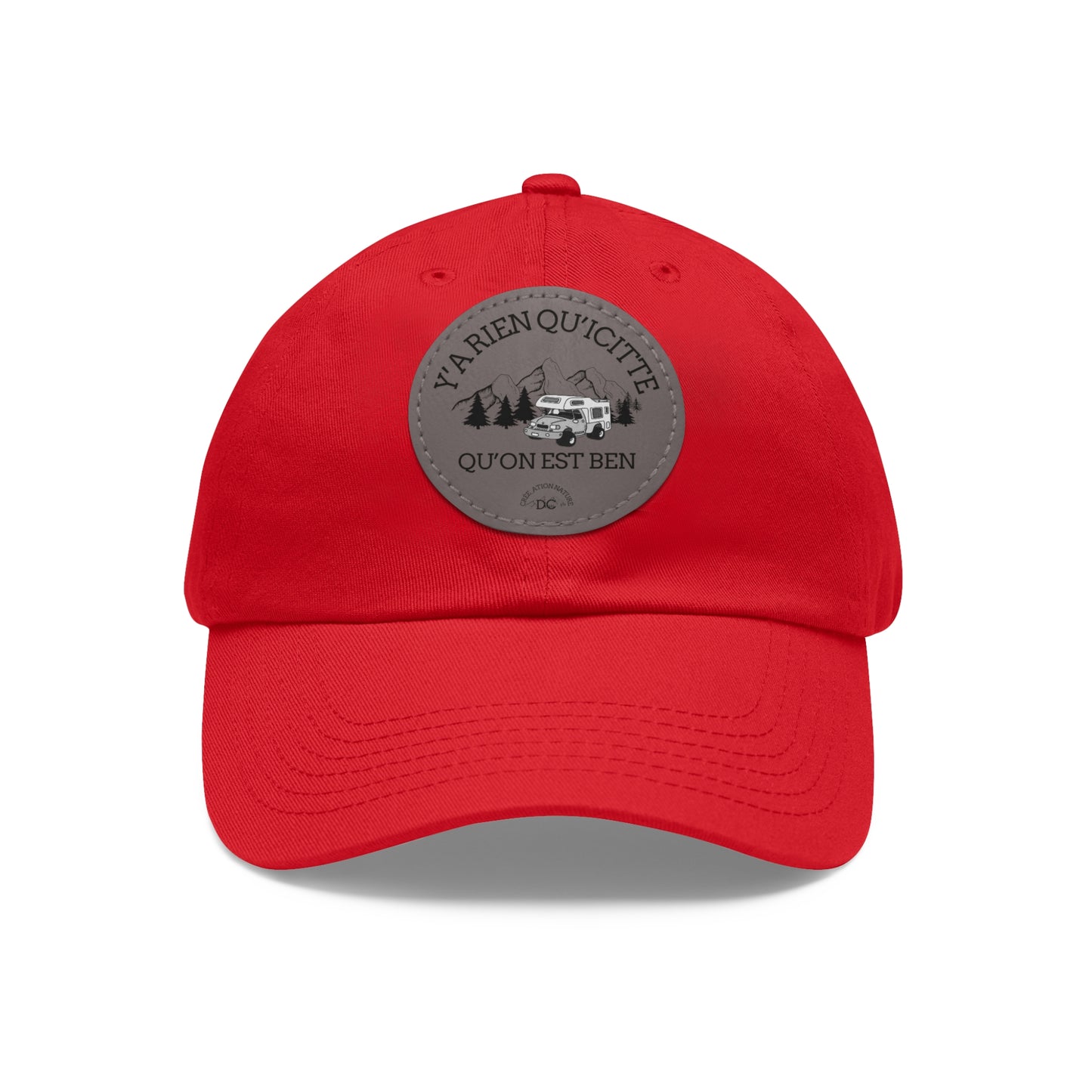 Casual Dad Hat with Leather Patch - Perfect Gift for Outdoor Lovers - Crée_ation Nature DC