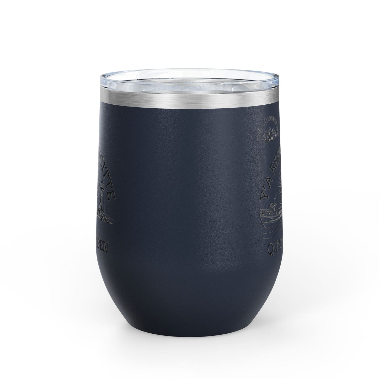 Chic Wine Tumbler - 12oz Inspirational Travel Mug with Nautical Design - Crée_ation Nature DC