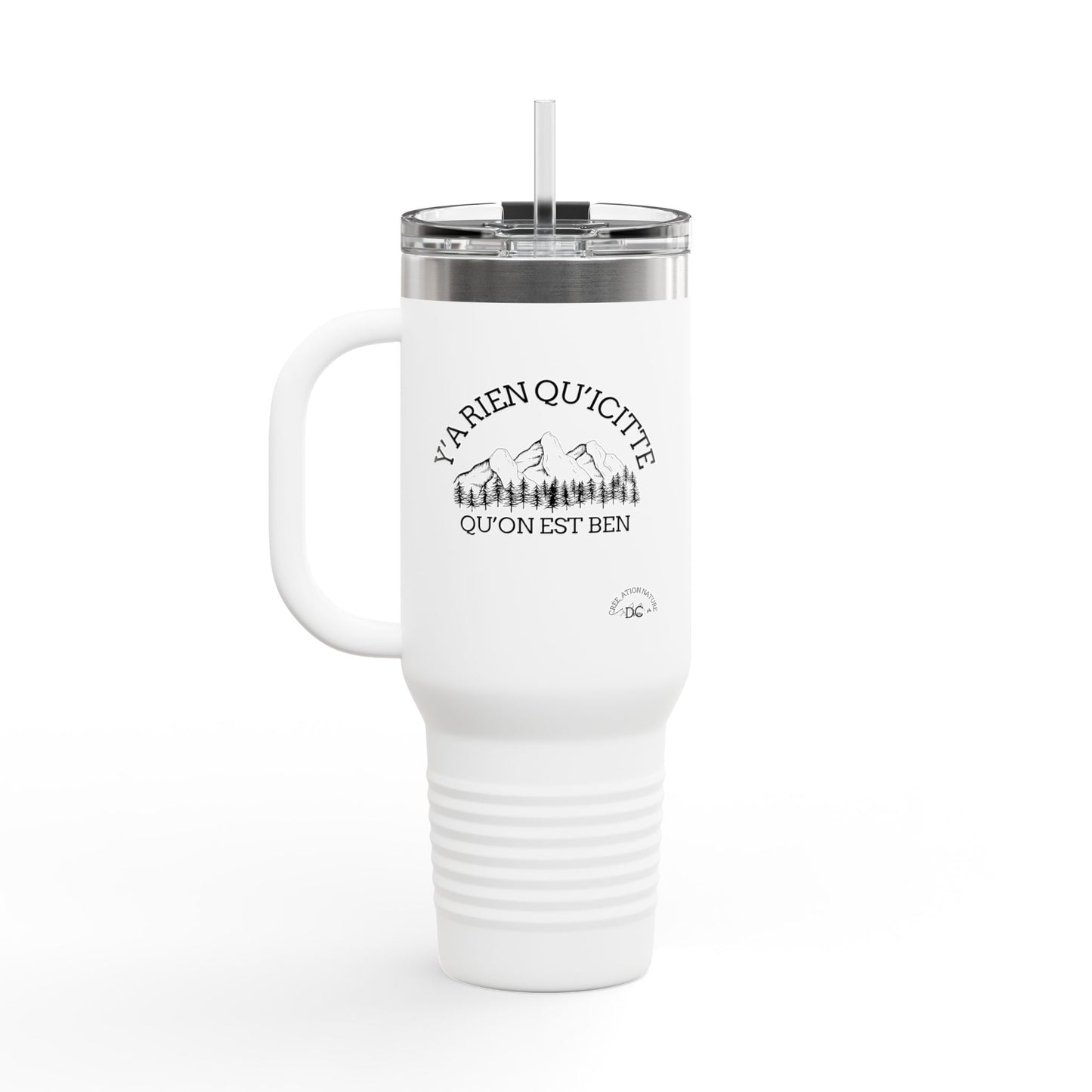40oz Insulated Travel Mug with Bear Paw Design - Perfect for Camping and Outdoor Adventures Crée_ation Nature DC