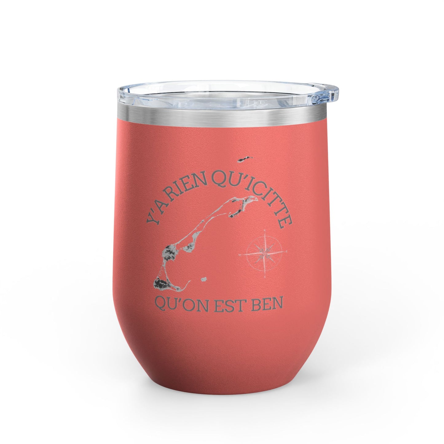 Adventure Awaits Wine Tumbler - 12oz Travel Cup with Motivational Quote Crée_ation Nature DC