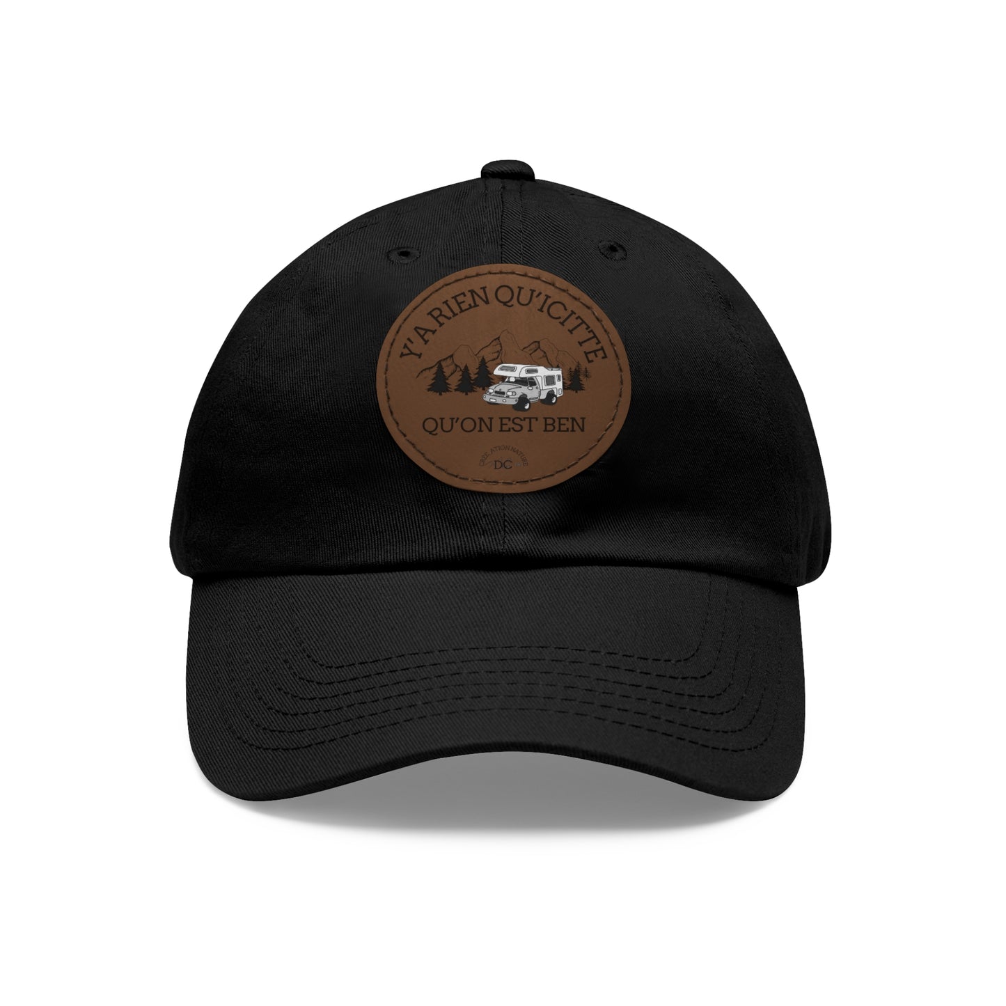 Casual Dad Hat with Leather Patch - Perfect Gift for Outdoor Lovers - Crée_ation Nature DC