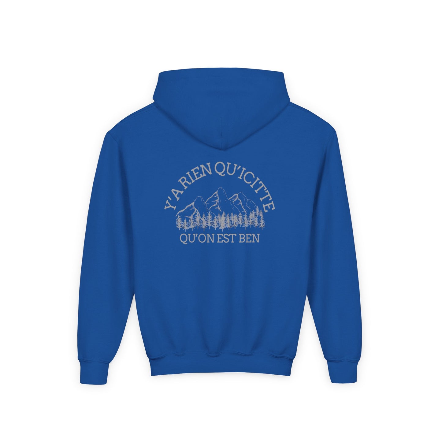 Youth Heavy Blend Hooded Sweatshirt - 'Creation Nature' & 'Ya Rien Quitté' Nature Inspired Design Crée_ation Nature DC