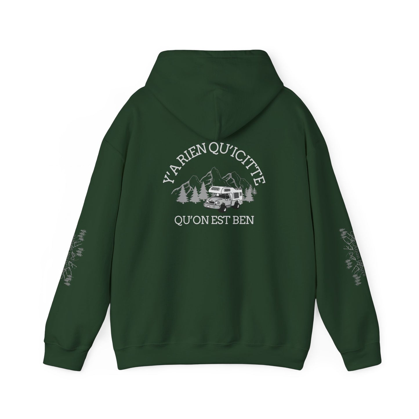 Sweats à capuche Unisex Heavy Blend™ Hooded Sweatshirt - Cozy Adventure Vibes with Motivational Quote-Crée_ation Nature DC