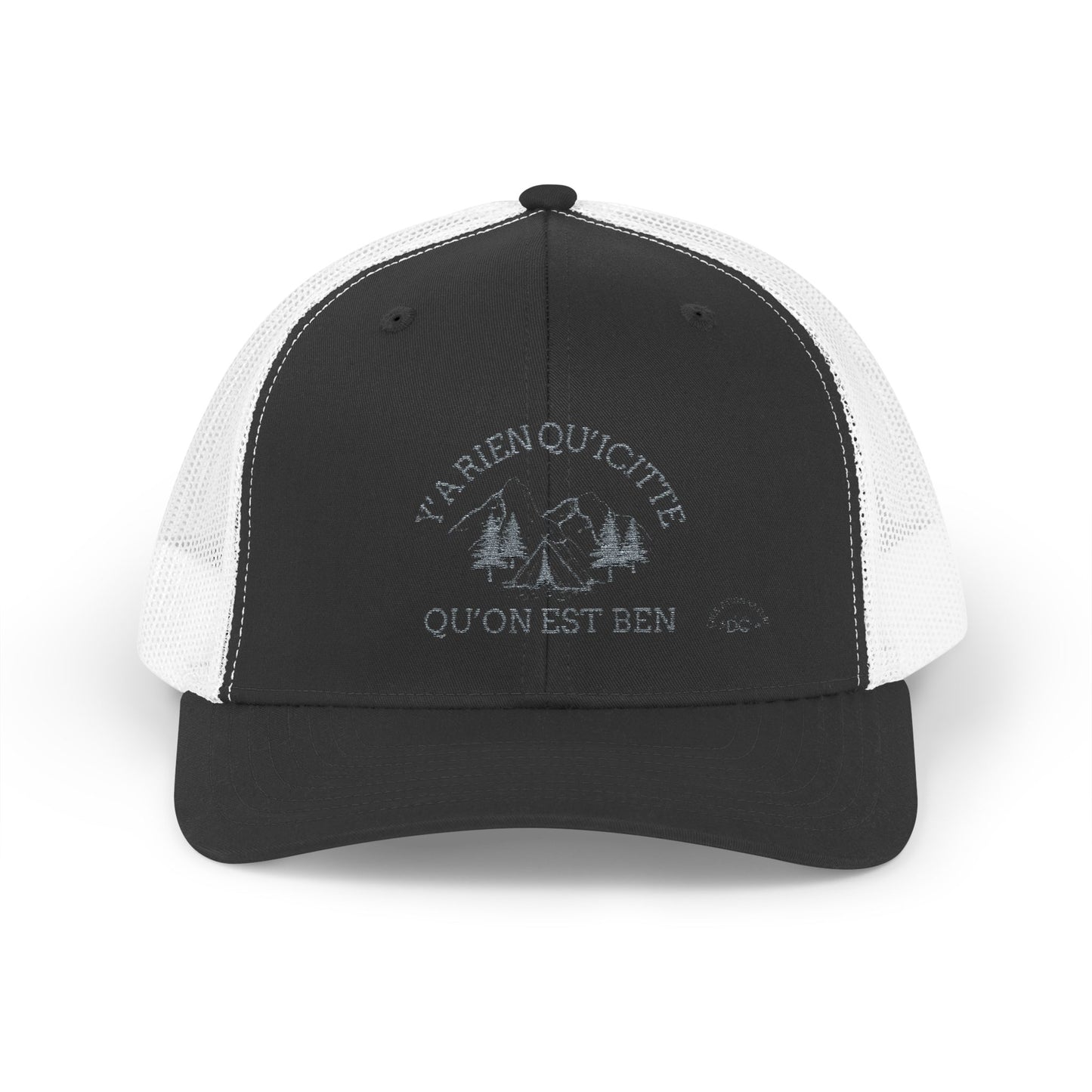 Adventure-Ready Snapback Trucker Cap – 'Y'a rien qu'à quitter qu'on est ben'- Crée_ation Nature DC